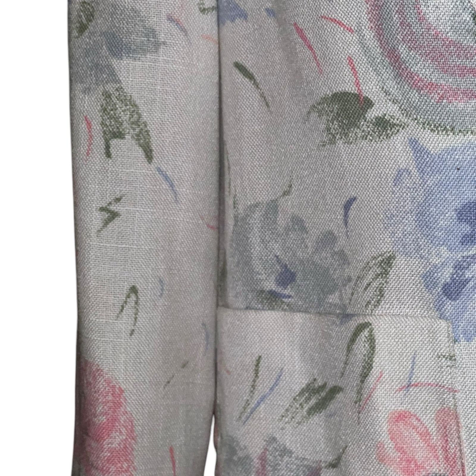 Vintage Vintage 80s Pastel Linen-Look Blazer Russ Petite’s USA MED Size M / US 6-8 / IT 42-44 - 7 Thumbnail
