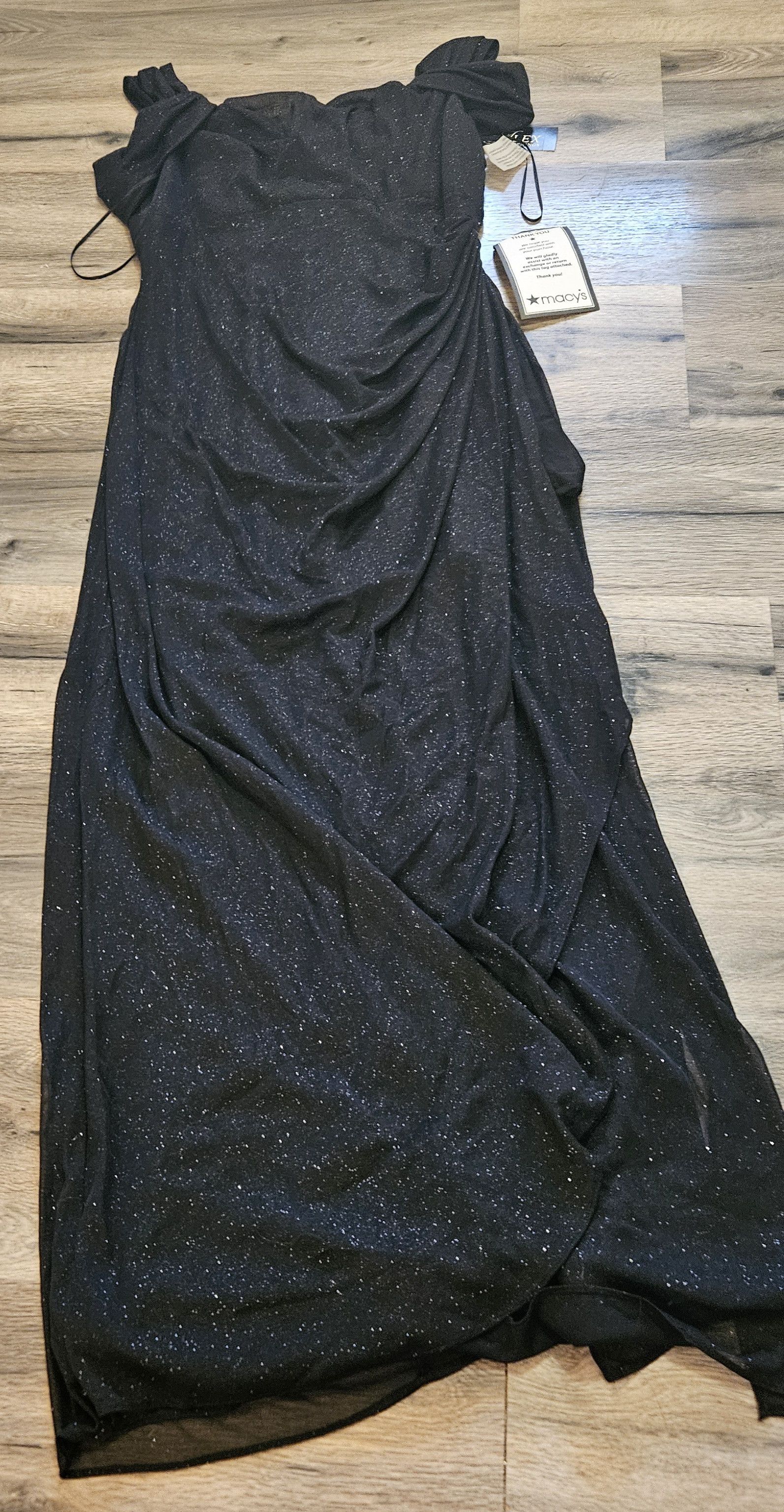 Alex Evenings Alex Evenings Cold-Shoulder Draped Metallic Gown Size 10 Size L / US 10 / IT 46 - 1 Thumbnail