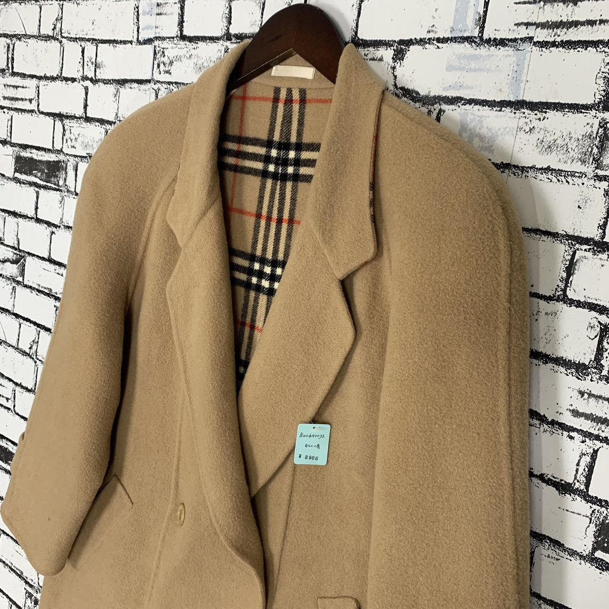 Burberry × Vintage Luxury Brand Burberry Nova Check Long Pea Coat Jacket Size M / US 6-8 / IT 42-44 - 3 Thumbnail