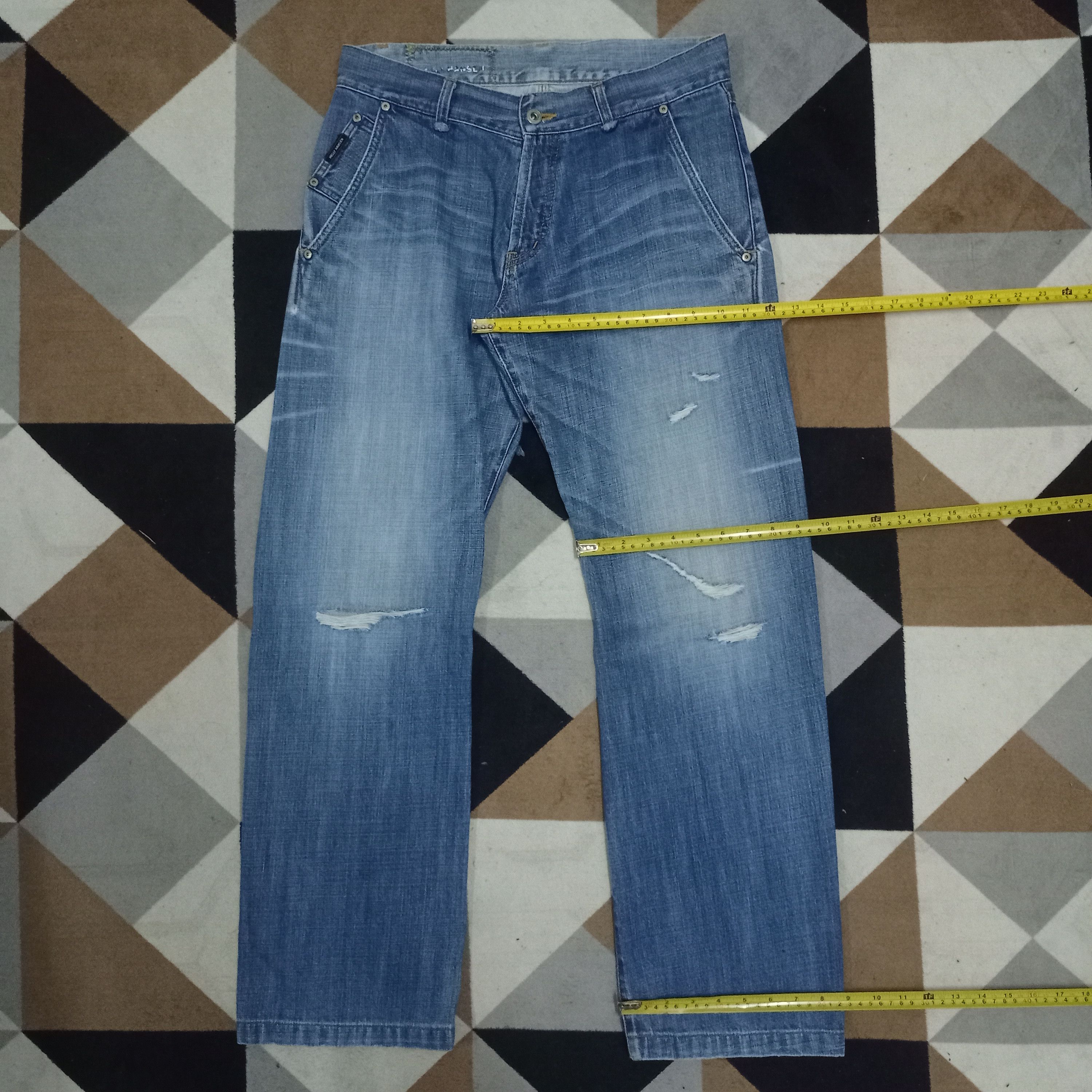 Helly Hansen Vintage Japan Helly Hansen Curve Leg Distressed Baggy Jeans Size US 32 / EU 48 - 9 Thumbnail
