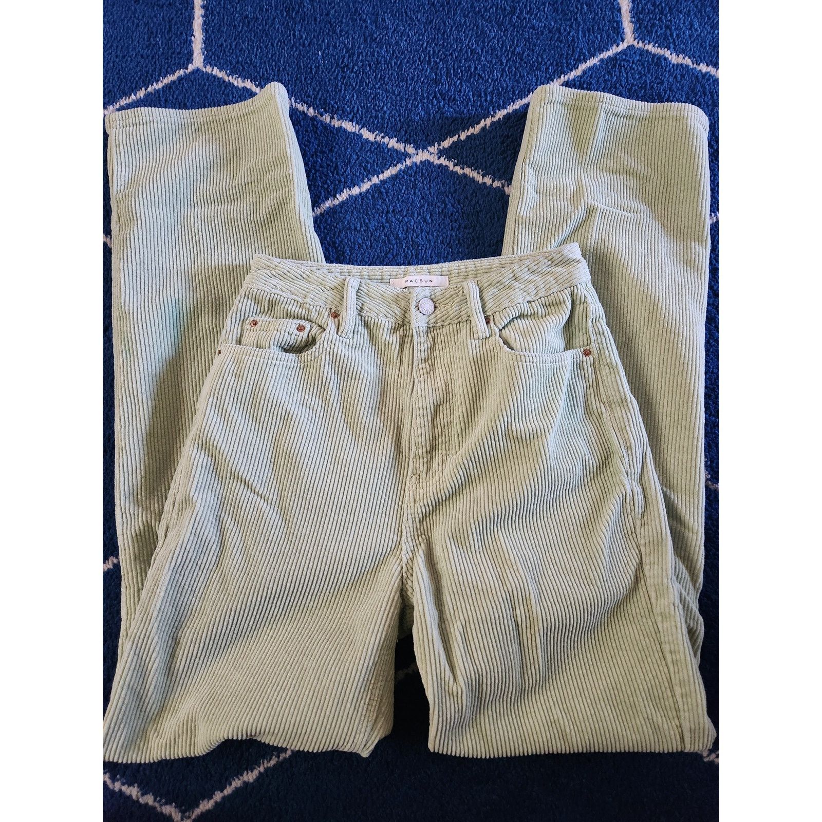 Pacsun PacSun Lime Green Light Corduroy 90's Boyfriends Pants-26 Size 26" / US 2 / IT 38 - 5 Thumbnail