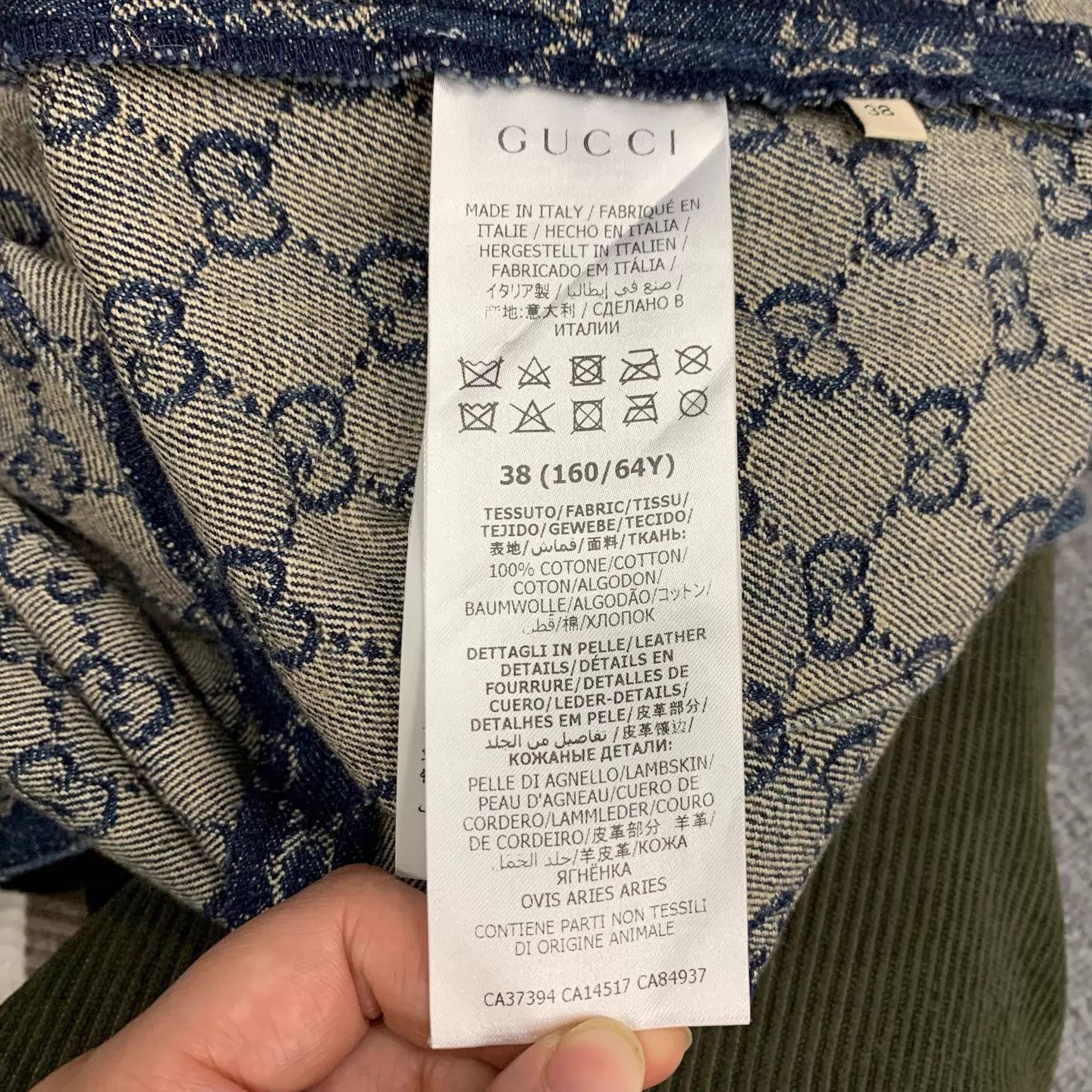 Gucci GUCCI Blue Colorblock Allover Logo Denim Shorts 38 Size 26" / US 2 / IT 38 - 7 Thumbnail