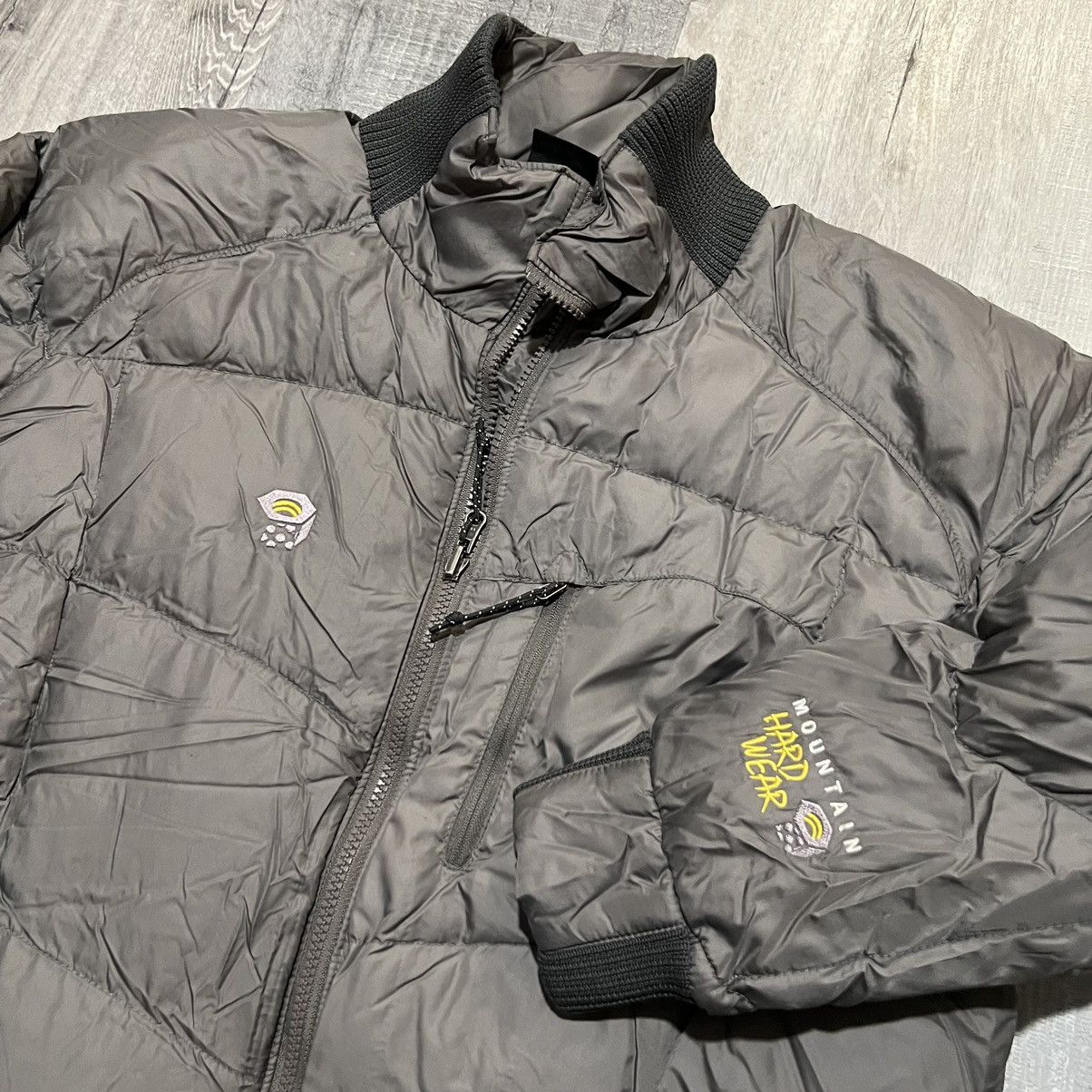 Mountain Hardwear Mountain Hardwear Grey Full Zip Feather Down Puffer Jacket Size L / US 10 / IT 46 - 2 Thumbnail