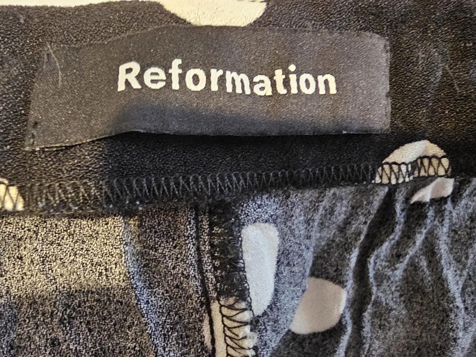 Designer Reformation Wrap Skirt Black & White Womens Size XS Size 26" / US 2 / IT 38 - 2 Thumbnail