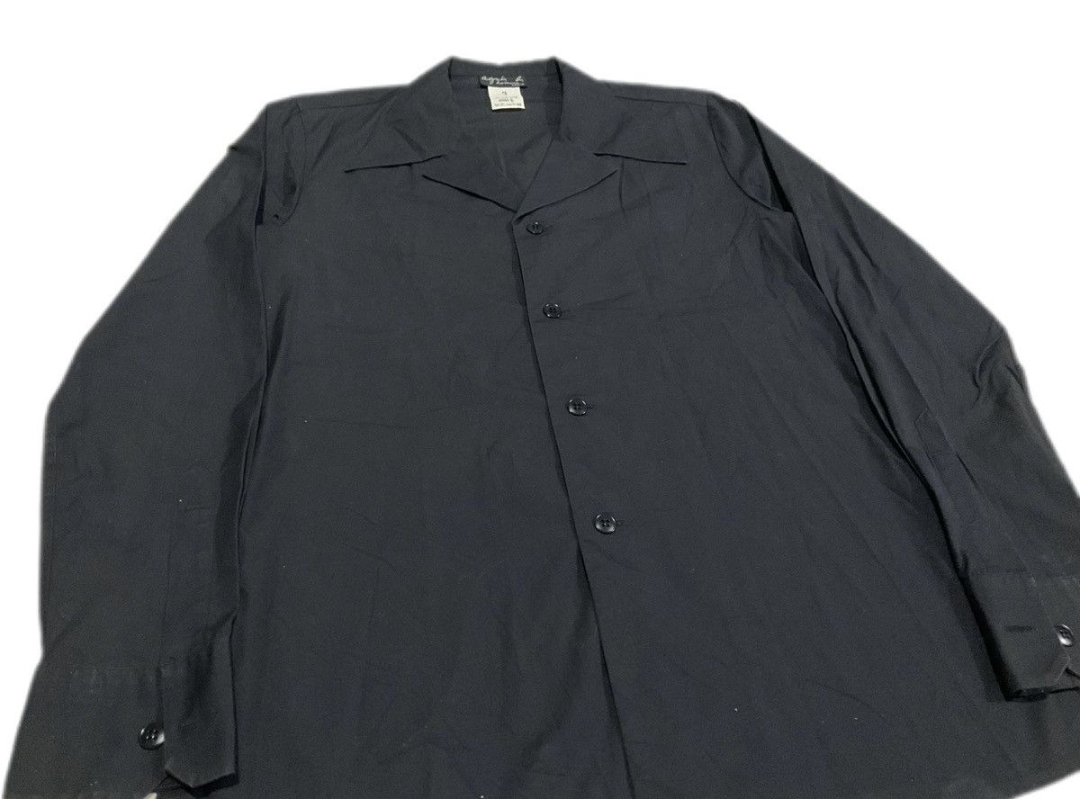 Designer × Japanese Brand × agnes b. 🔥Rare Vintage Agnes B Black Shirt Button Ups Long Sleeve Size US M / EU 48-50 / 2 - 2 Thumbnail