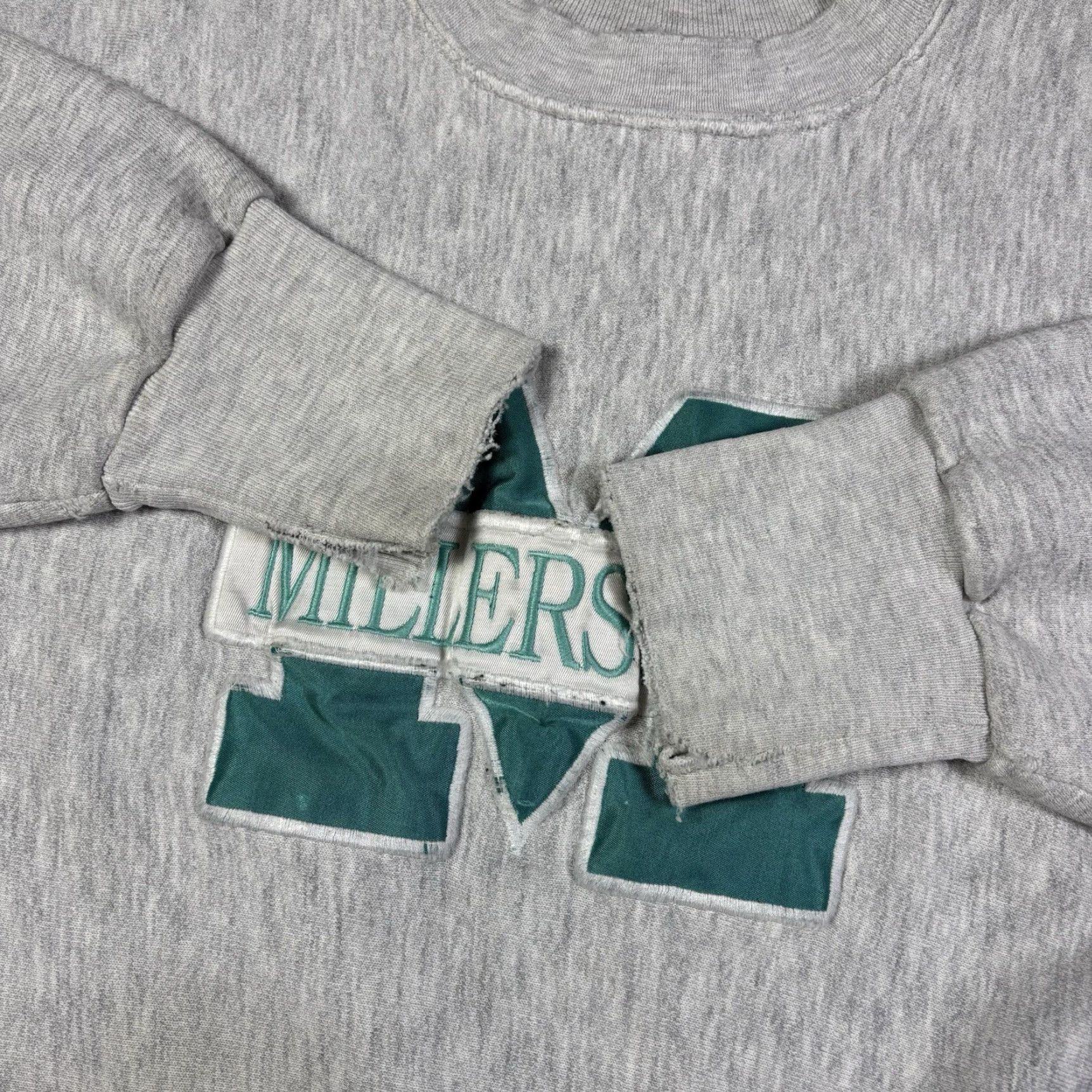 Vintage VINTAGE Millersville University Reverse Weave Pullover Sweatshirt M Gray 90s University Embroidered Logo Pullover Sweatshirt Men Cotton Knit Size US M / EU 48-50 / 2 - 7 Thumbnail