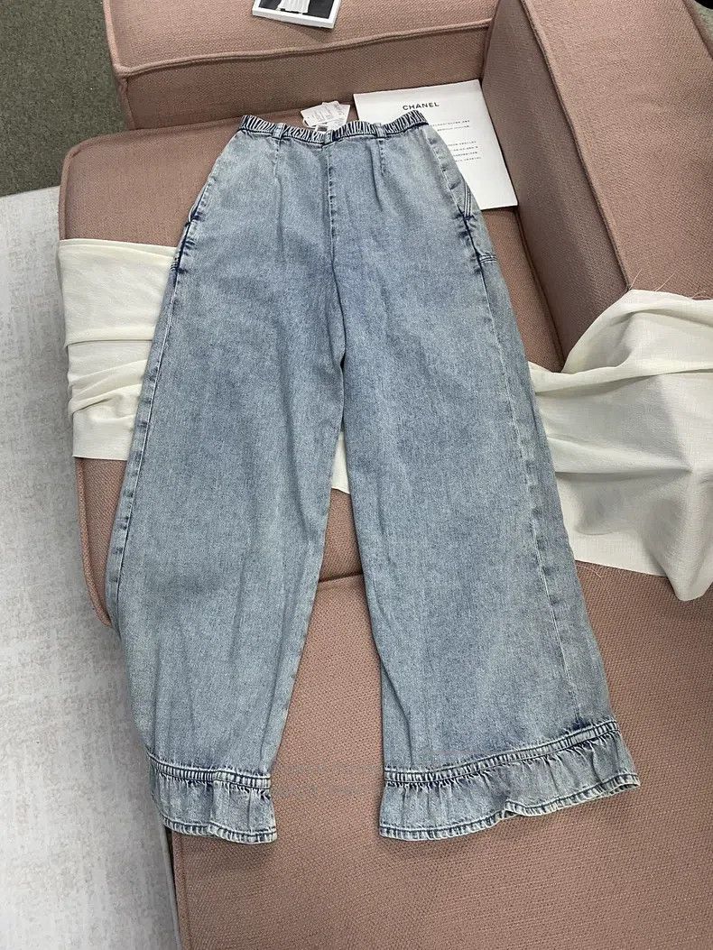 Chanel Chanel Blue lace jeans Size 24" / US 00 / IT 34 - 2 Thumbnail