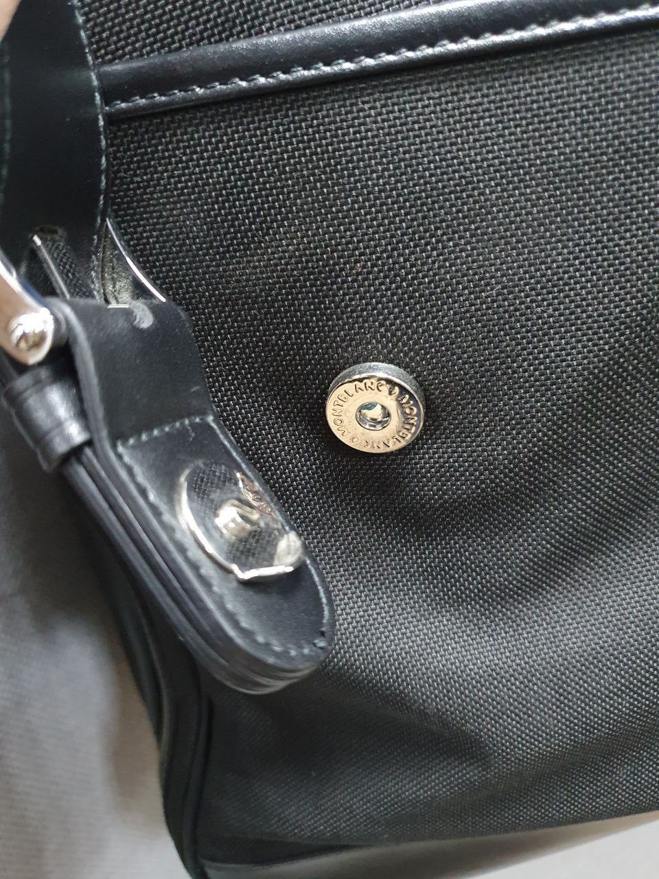 Montblanc Briefcase Montblanc Meisterstuck Black Canvas Leather Bag Size ONE SIZE - 4 Thumbnail