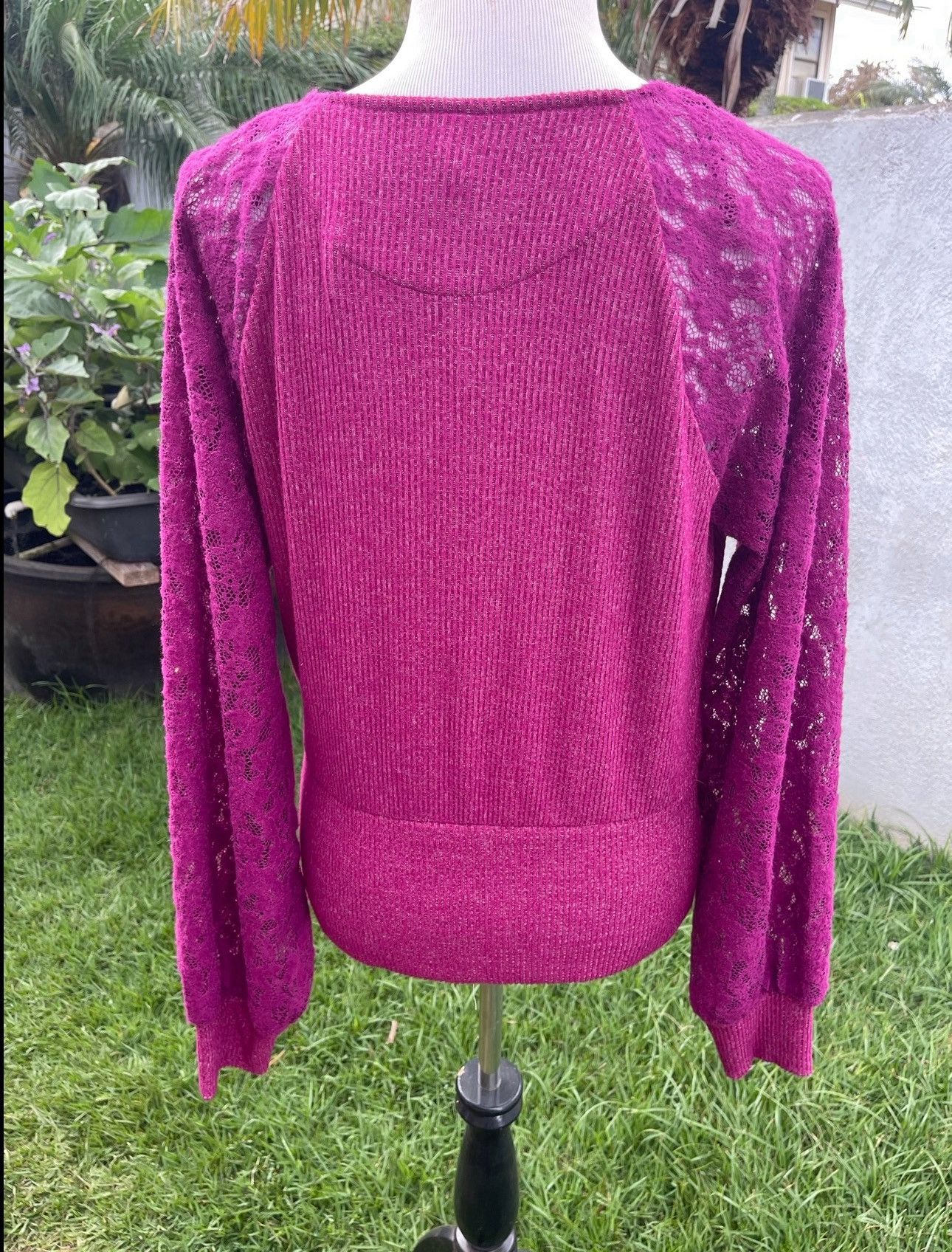Anthropologie New Anthropologie Top Blouse Lace Plum/Prune Women's XL Size XL / US 12-14 / IT 48-50 - 2 Thumbnail