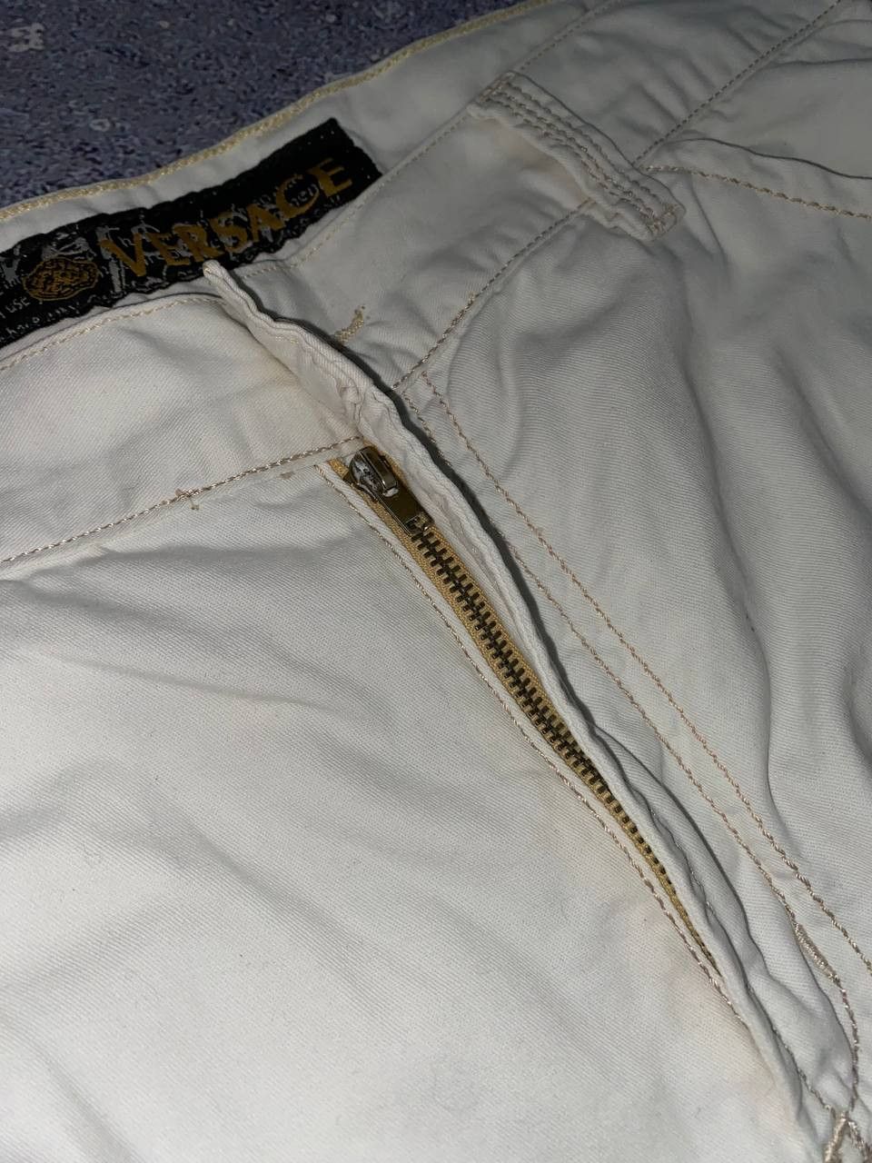 Versace × Versace Jeans Couture × Vintage Vintage Y2K Versace Jeans Couture White Pants Trousers Size US 29 - 8 Thumbnail