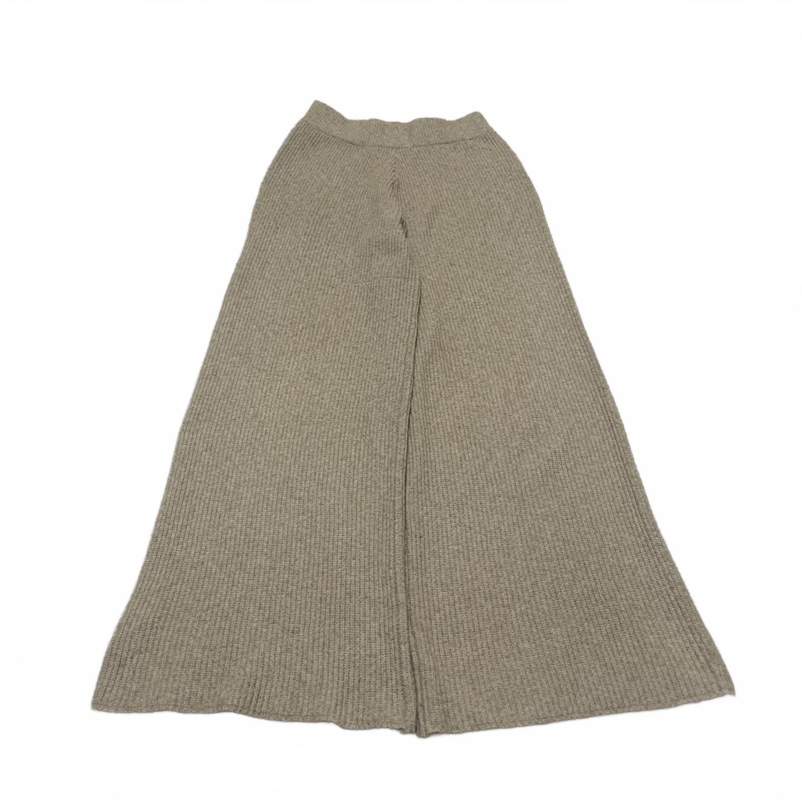Cyderhouse Cider Women's Size Small Beige Knit Wide-Leg Wool Pants Size 28" / US 6 / IT 42 - 1 Thumbnail