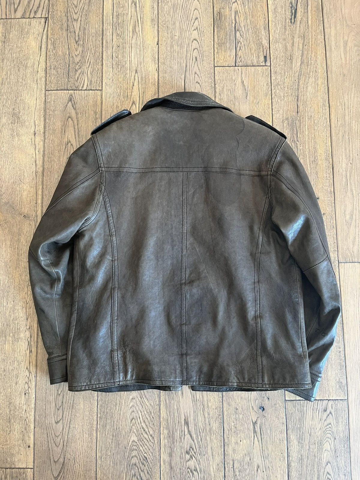 Andrew Marc × Vintage Brown Leather Car Jacket Size US L / EU 52-54 / 3 - 3 Thumbnail