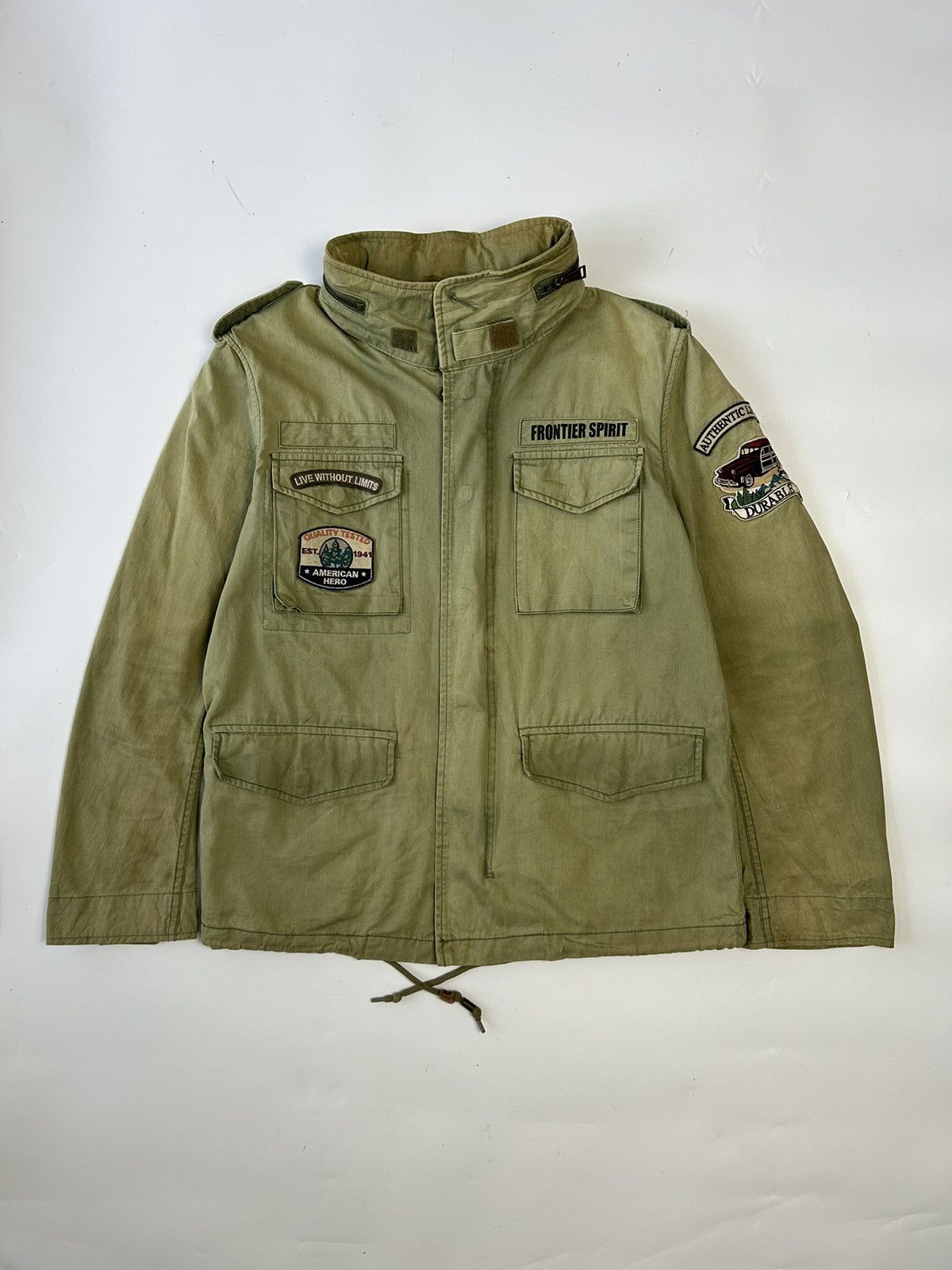 Designer × Japanese Brand × Jeep JEEP KHAKI PATCHED JACKET Size US L / EU 52-54 / 3 - 2 Thumbnail