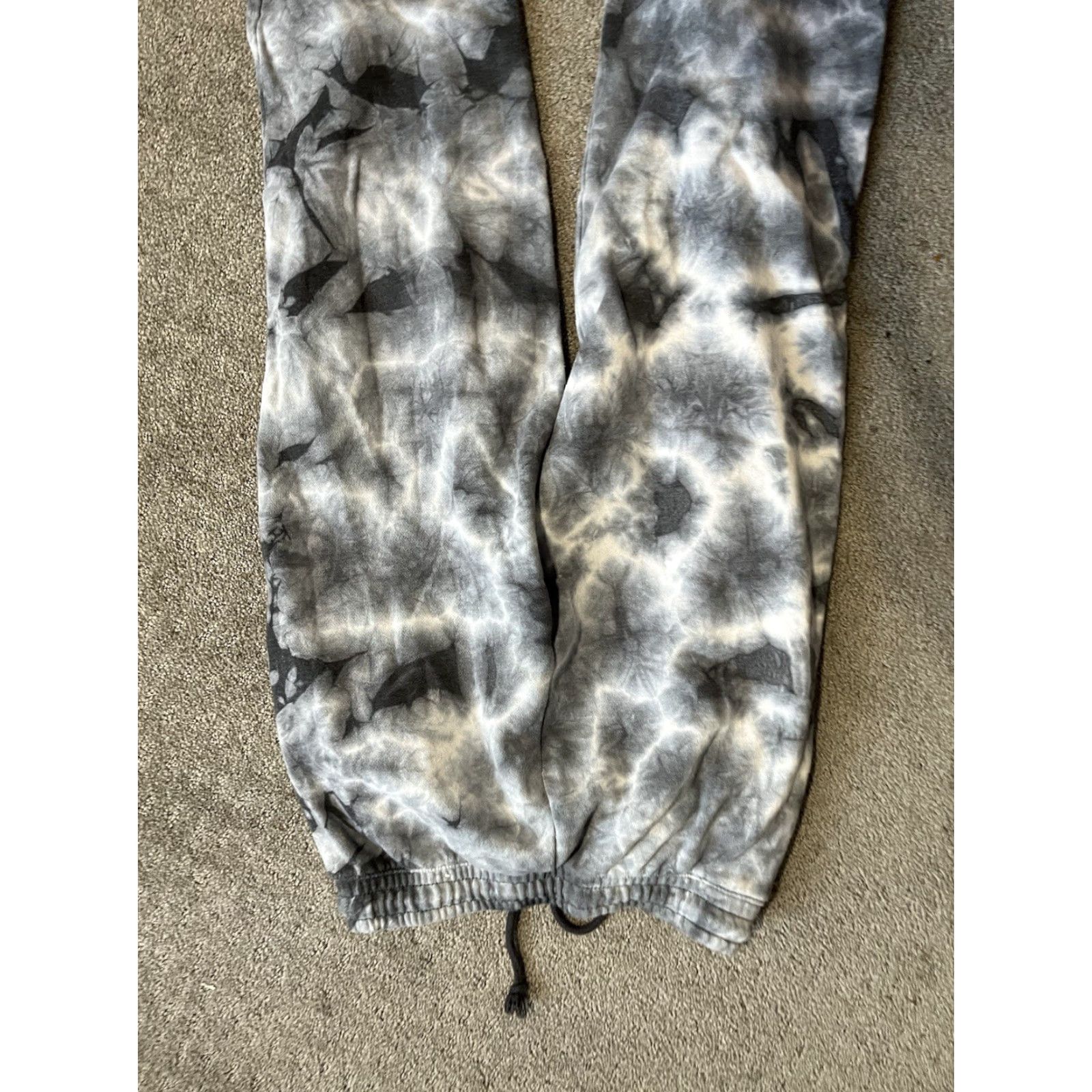 Aeropostale Aeropostale Tie Dye Streetwear Gray White Joggers XS Women's Casual Cotton Polyester French Terry Logo Embroidered Adjustable Waist Tapered Rib Cuff Size 26" / US 2 / IT 38 - 4 Thumbnail