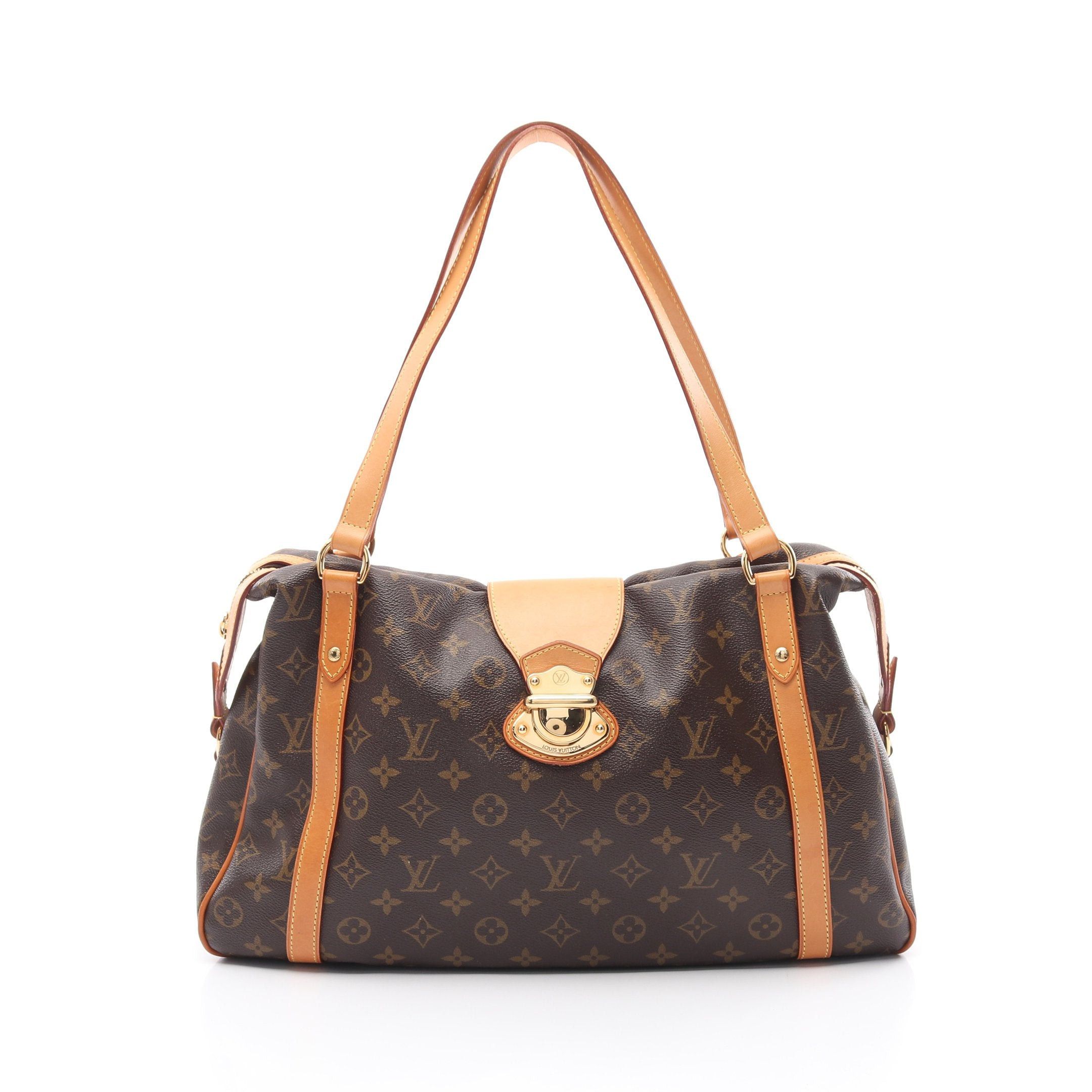 Louis Vuitton Stresa Pm Monogram Shoulder Bag Leather Brown