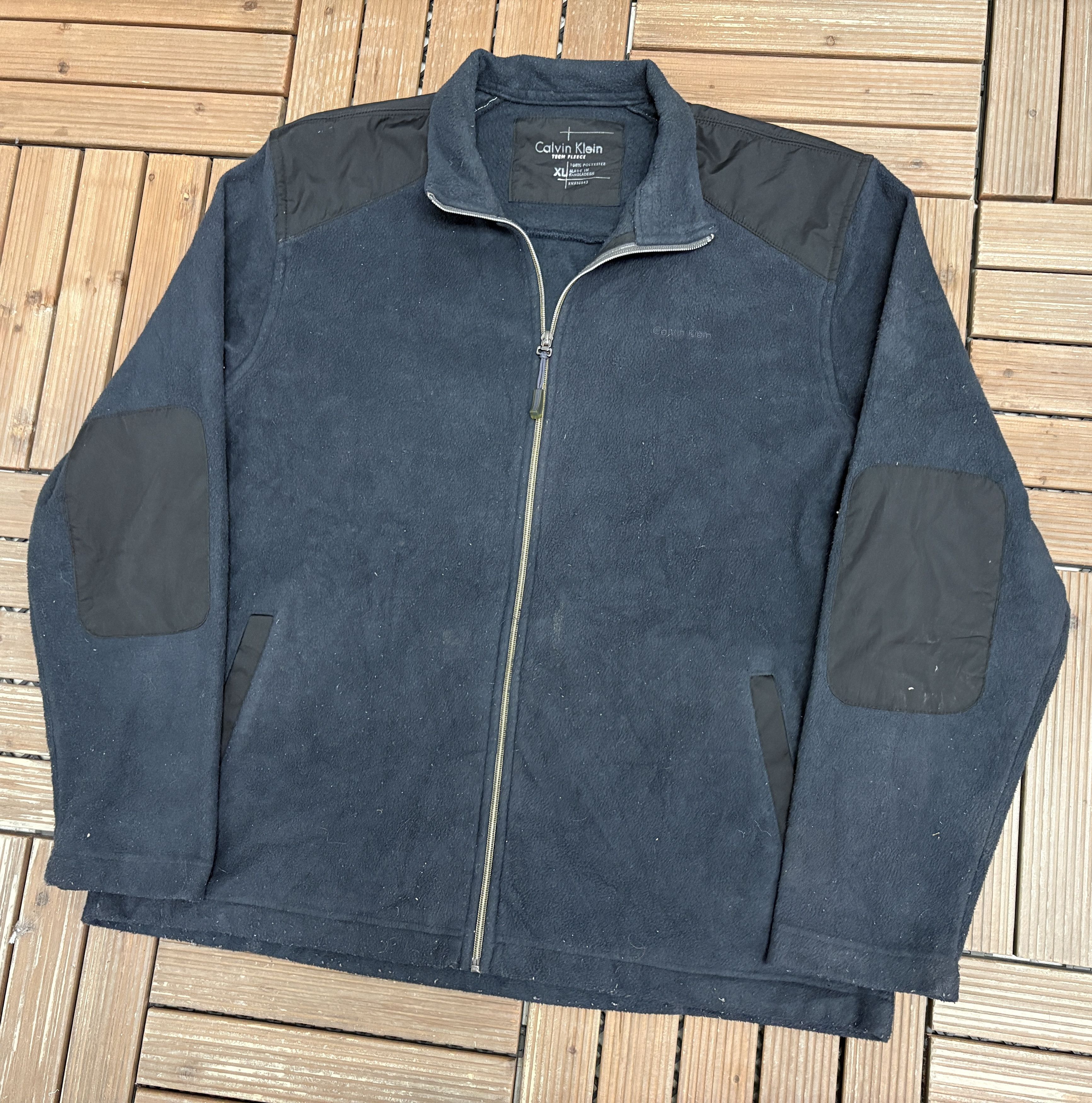 Calvin Klein Calvin Klein Tech Fleece Blue Zip Up Sweater Size US XL / EU 56 / 4 - 3 Thumbnail