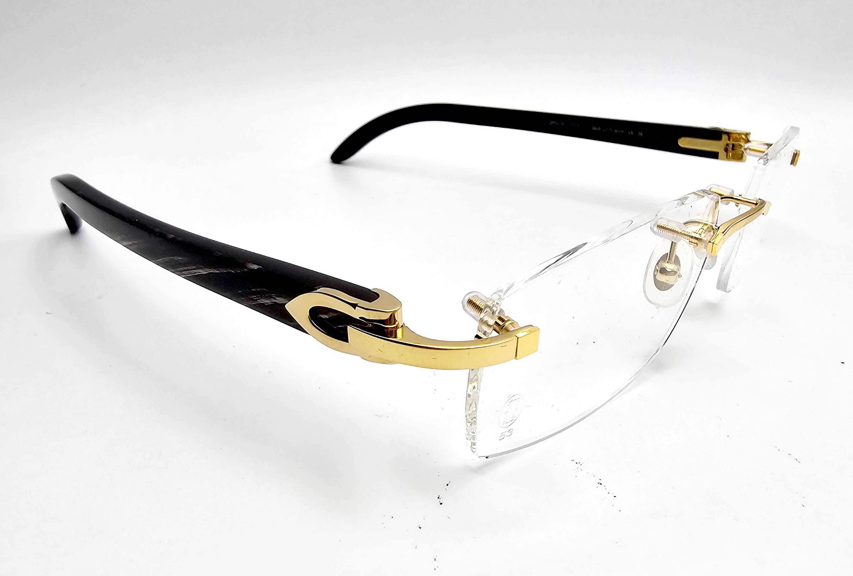 Cartier NEW! Cartier Black Buffalo Horn Glasses CT00490 Size ONE SIZE - 8 Thumbnail