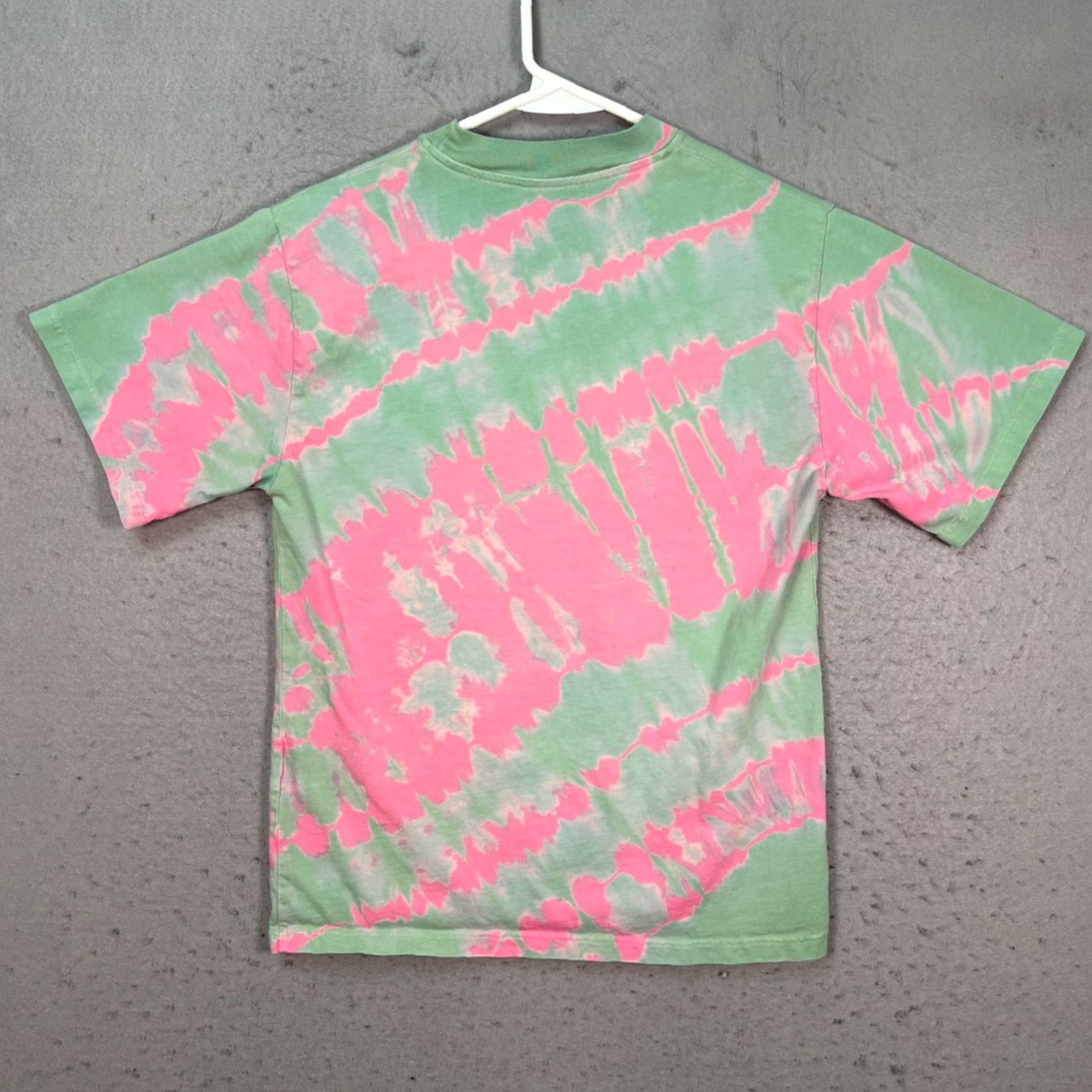 Aries VINTAGE Aries Mens 2XS Tie-Dye T-Shirt Short Sleeve Pink Green Crew Neck Shirt Mens XS Size US XXS / EU 40 - 2 Thumbnail