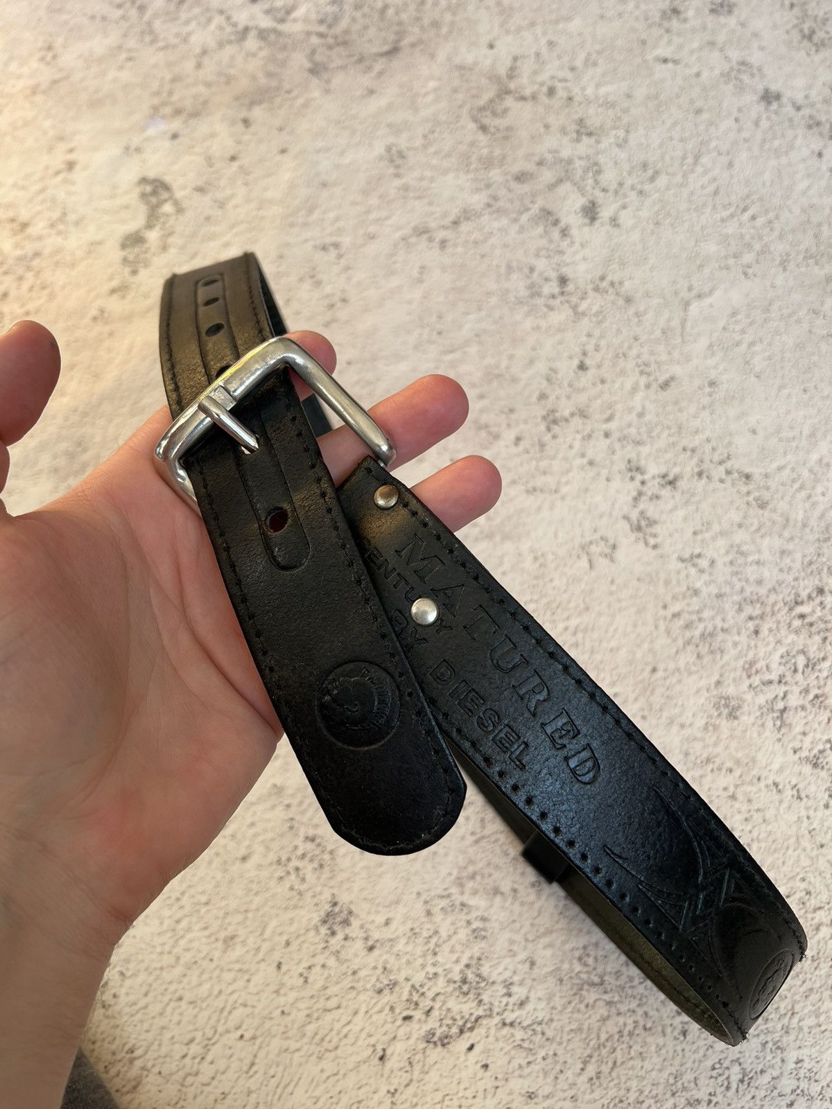 Diesel × Vintage Y2K DIESEL Vintage Leather Belt Size ONE SIZE - 3 Thumbnail