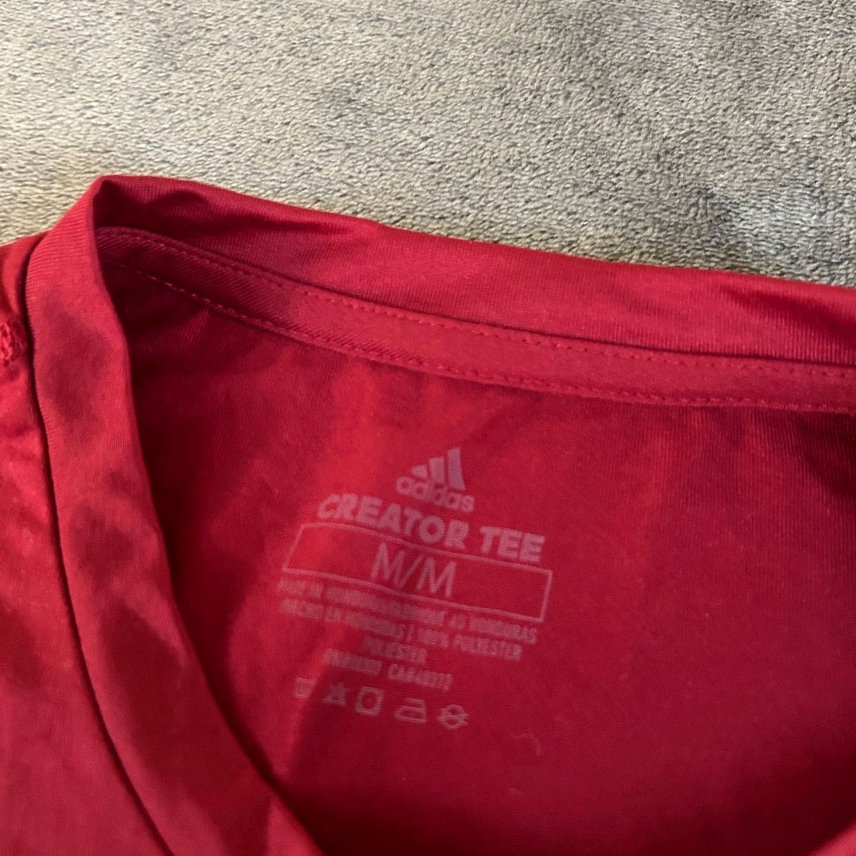Adidas Adidas Creator Tee Athletic Shirt Short Sleeve Mens Medium Red Size US M / EU 48-50 / 2 - 2 Thumbnail