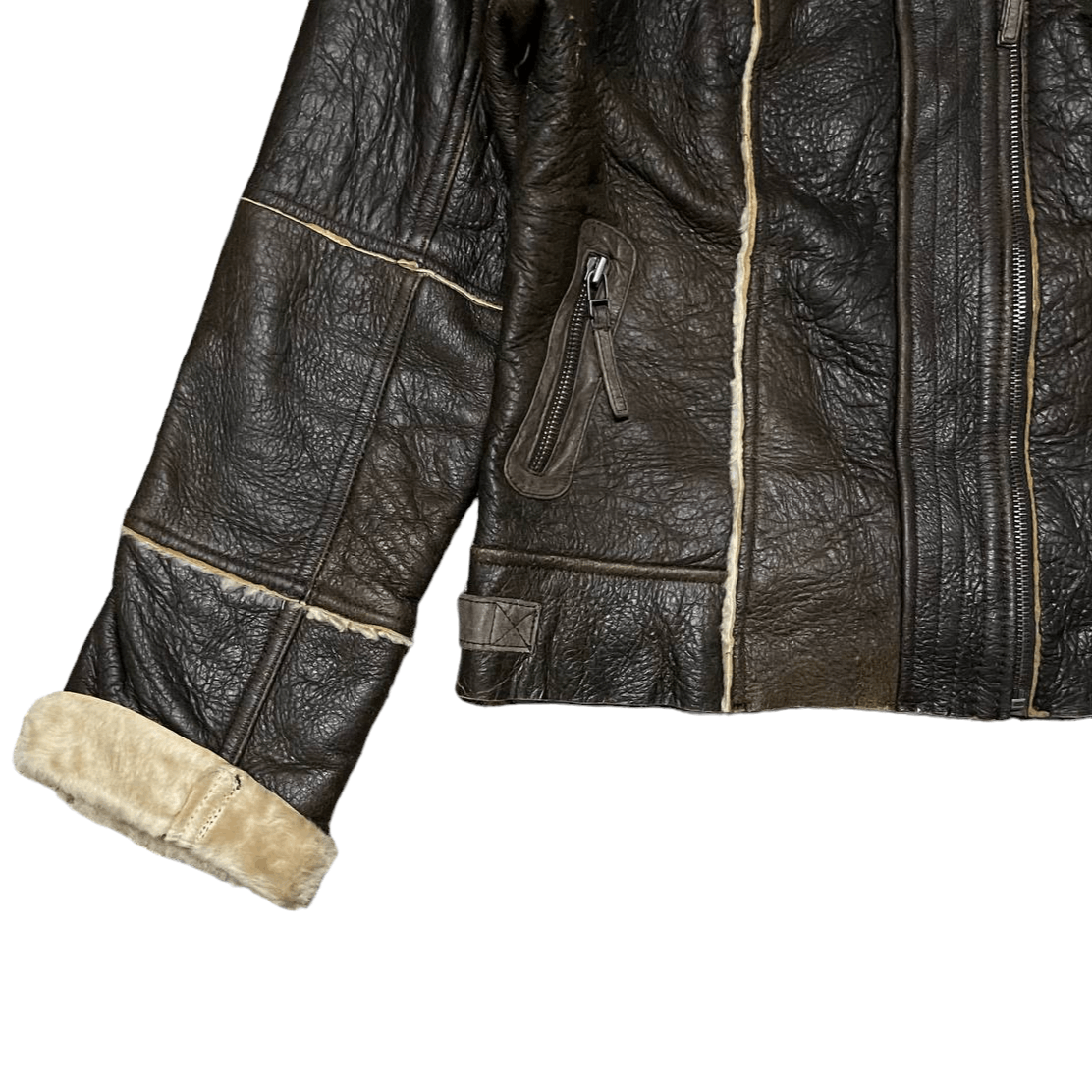 Zara Vintage Zara Shearling Leather Jacket Size M / US 6-8 / IT 42-44 - 3 Thumbnail