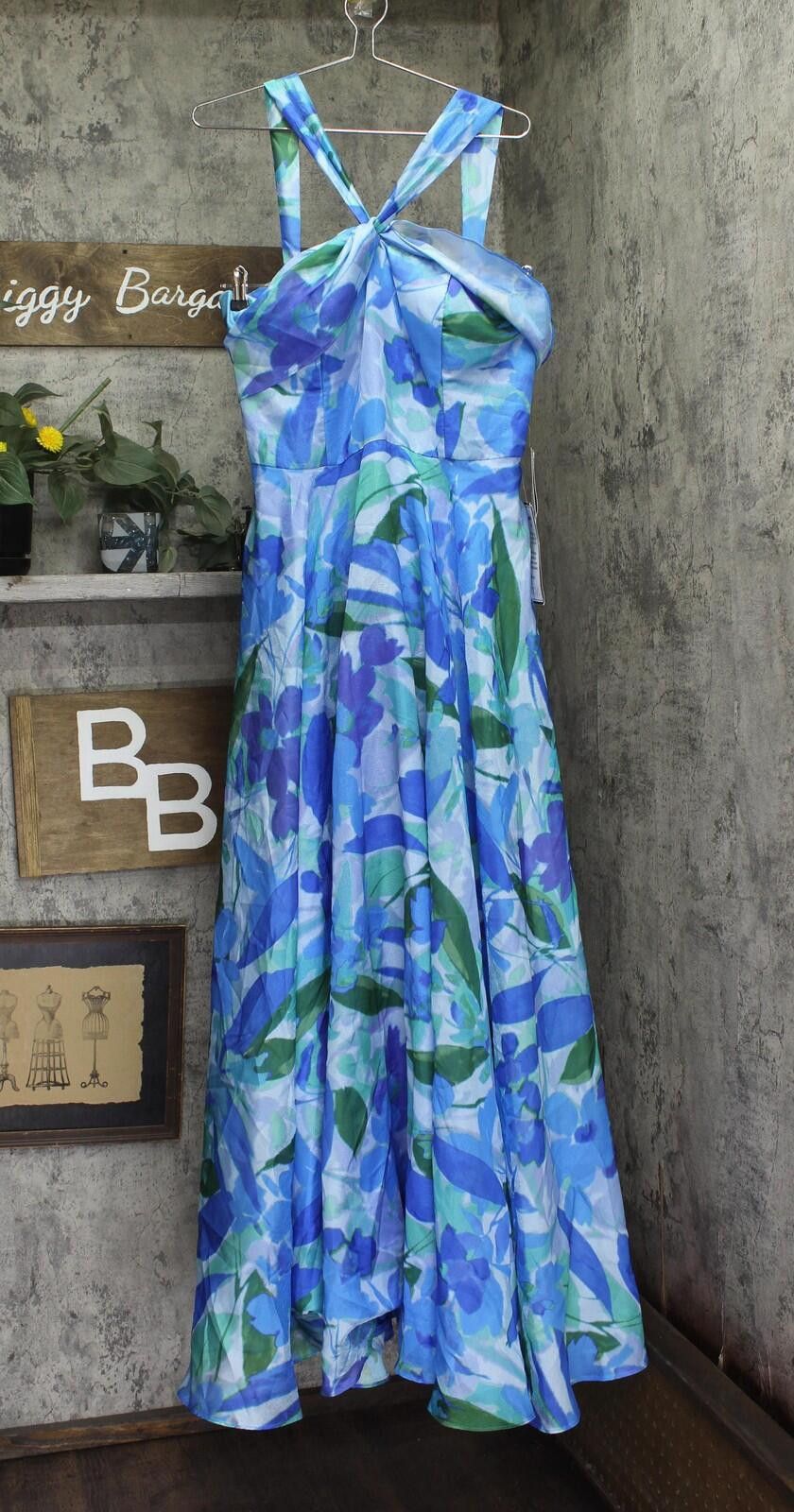 Ann Taylor Nwt Taylor Halter Printed Gown Dress 9185s Sapphire Blue 14 Size XL / US 12-14 / IT 48-50 - 1 Thumbnail