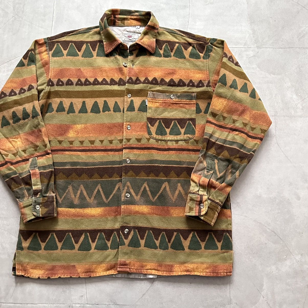 Filson × Levi's 90s Levi’s Vintage Flannel Aztec Shirt Pendleton RRL Vibe Size US L / EU 52-54 / 3 - 2 Thumbnail