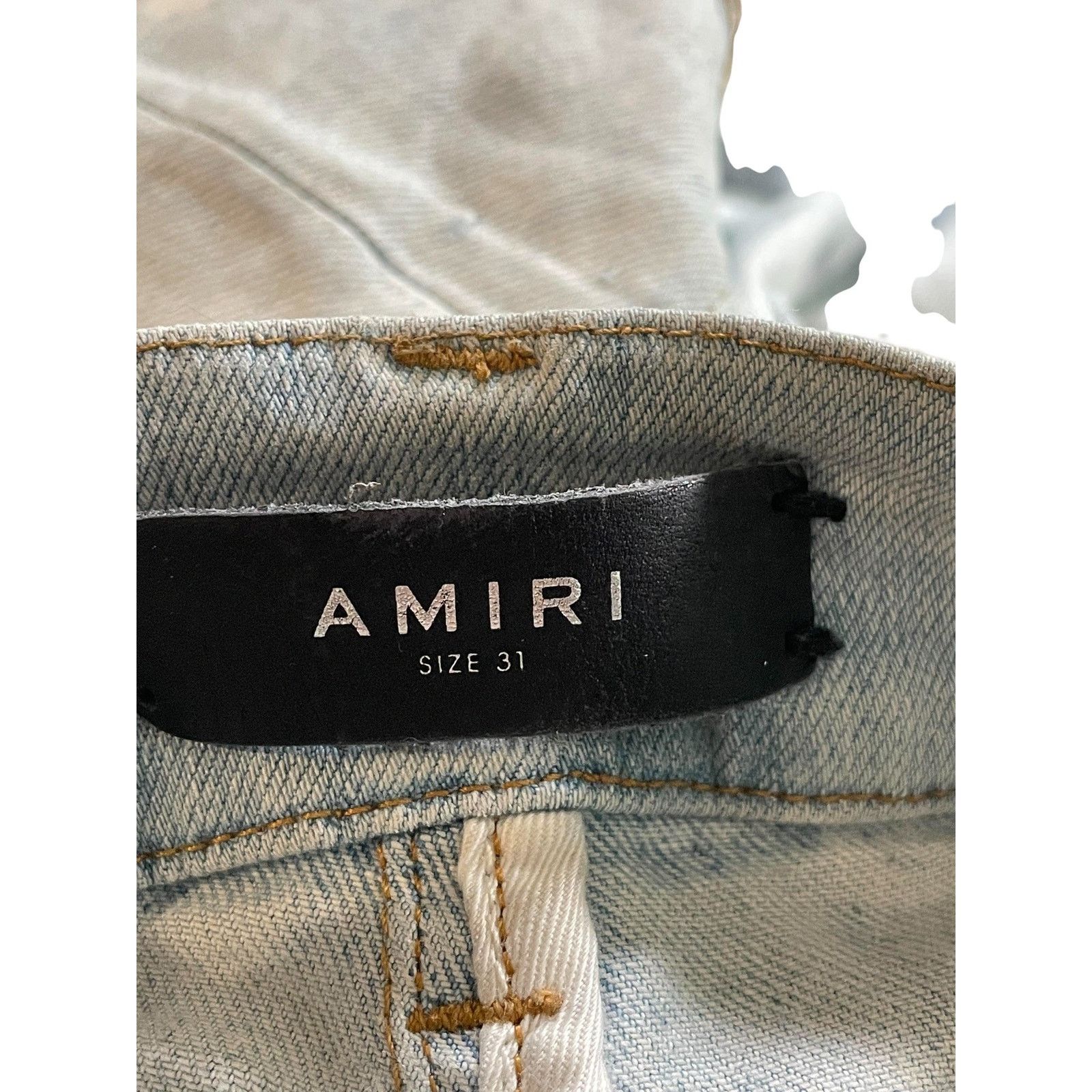 Amiri Amiri Light Wash Bleached Thrasher Jeans Size US 31 - 6 Thumbnail