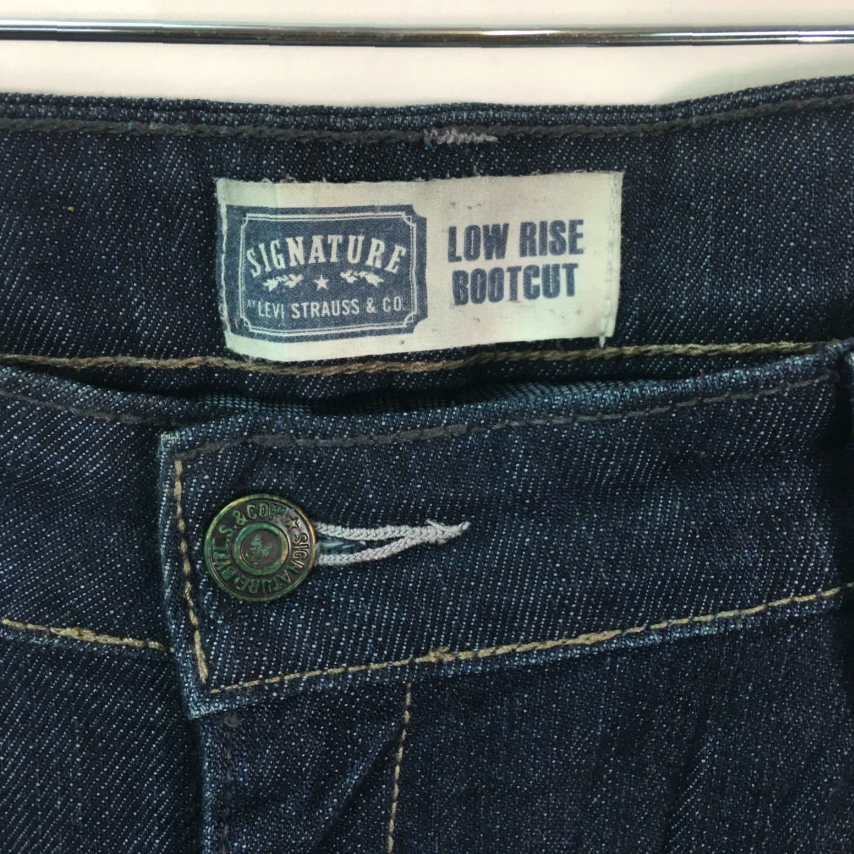 Levi's Levi's Signature Womens Low Rise Boot Cut Blue Denim Jeans Size 14 38X34 Size 36" / US 14 / IT 50 - 7 Thumbnail
