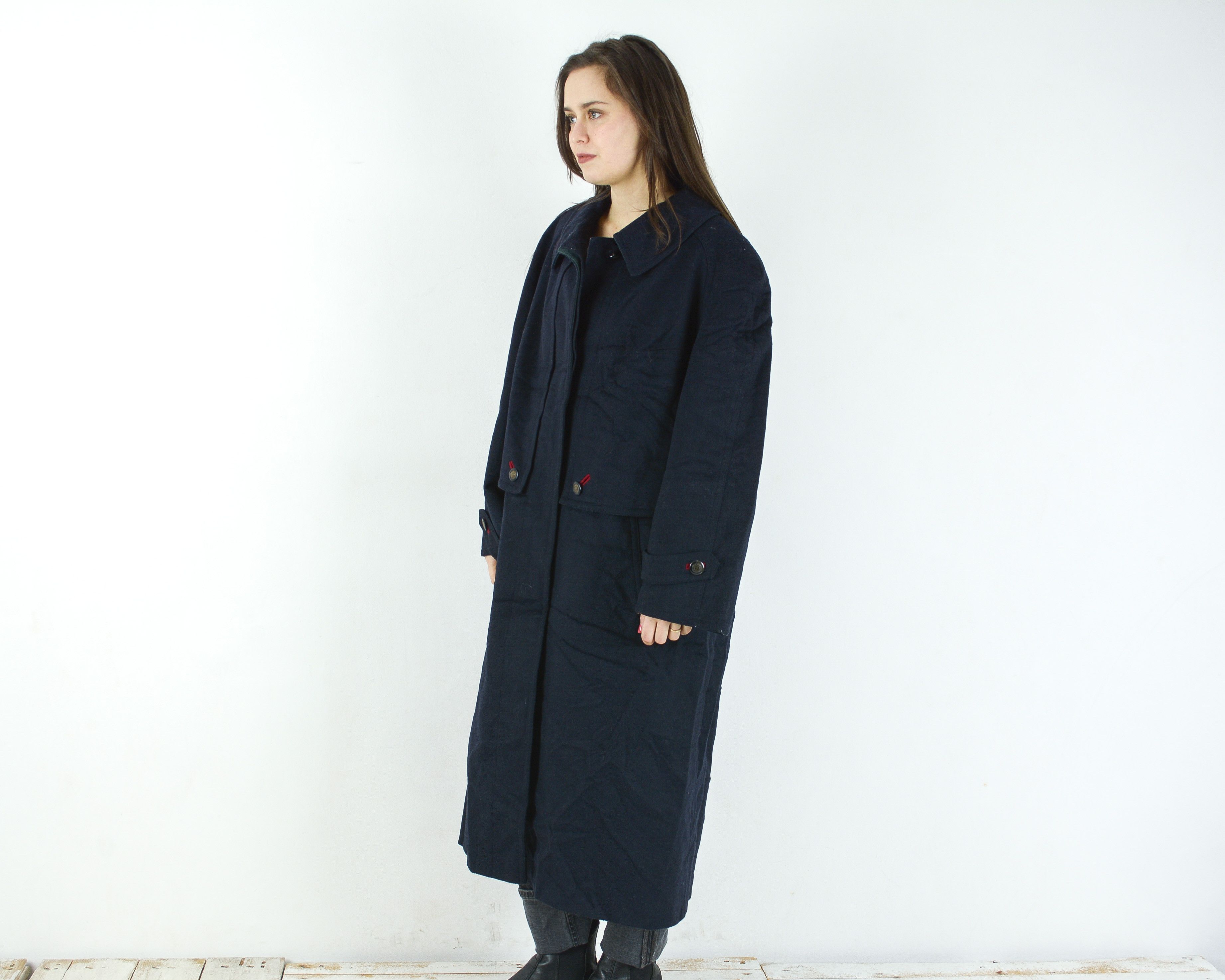 Vintage Original Aquila Alpacca Loden Alpaca Wool Coat Button Up Size L / US 10 / IT 46 - 4 Thumbnail