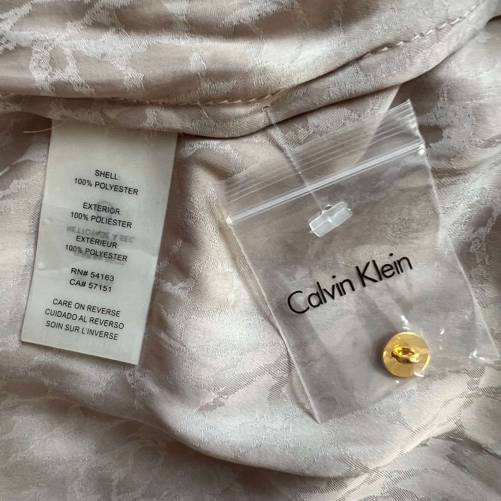 Calvin Klein Calvin Klein Beige Sleeveless Layered Top, XS Size XS / US 0-2 / IT 36-38 - 5 Thumbnail
