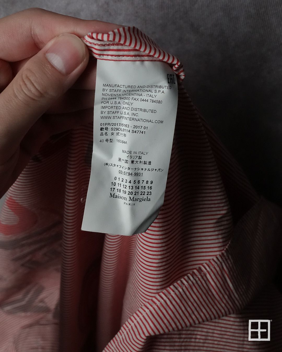 Maison Margiela Maison Margiela SS17 Runway Letter Striped Shirt Pink Size US L / EU 52-54 / 3 - 7 Thumbnail