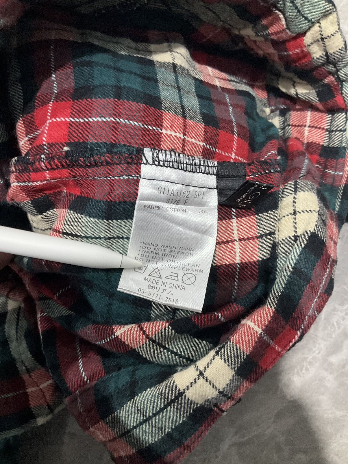 Japanese Brand Tie Front Skirt Flannel Size 28" / US 6 / IT 42 - 8 Thumbnail