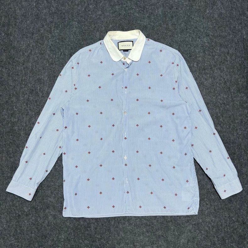 Gucci Gucci Size OS Bee pattern long-sleeved shirt size OS 2501-N Size US XS / EU 42 / 0 - 1 Thumbnail