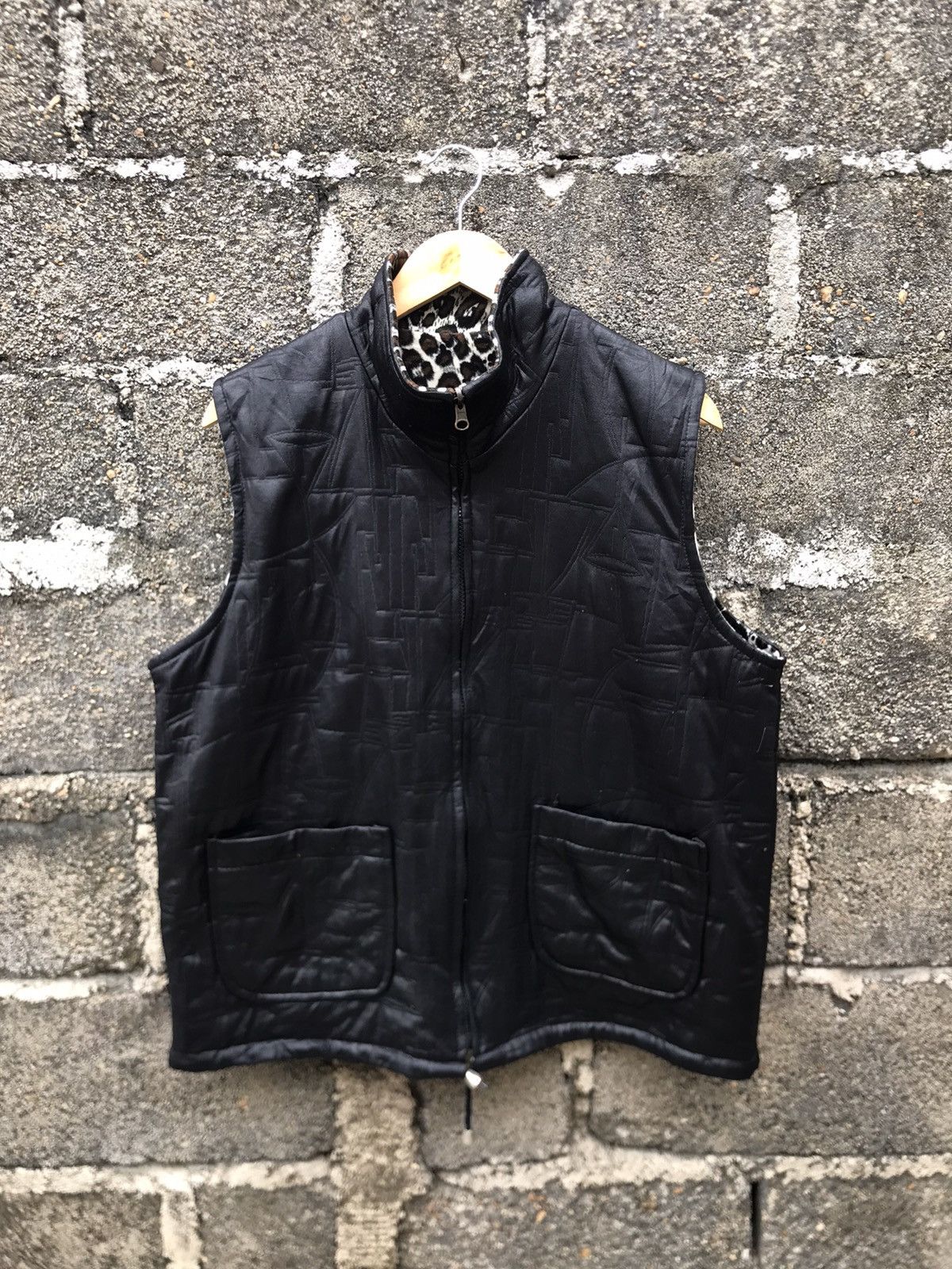 Japanese Brand ⚡️Vintage Leopard Print Reversable Vest Jacket Size US L / EU 52-54 / 3 - 6 Thumbnail