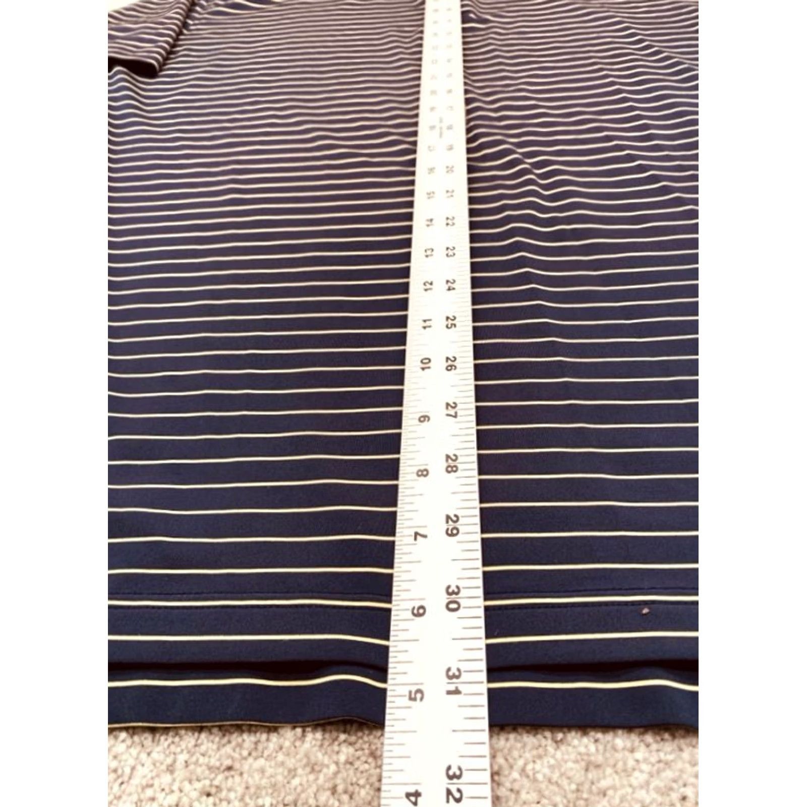 Peter Millar Peter Millar Summer Comfort Polo Shirt Shirt Men's Large Blue Striped Polo Short Sleeve Size US L / EU 52-54 / 3 - 5 Thumbnail