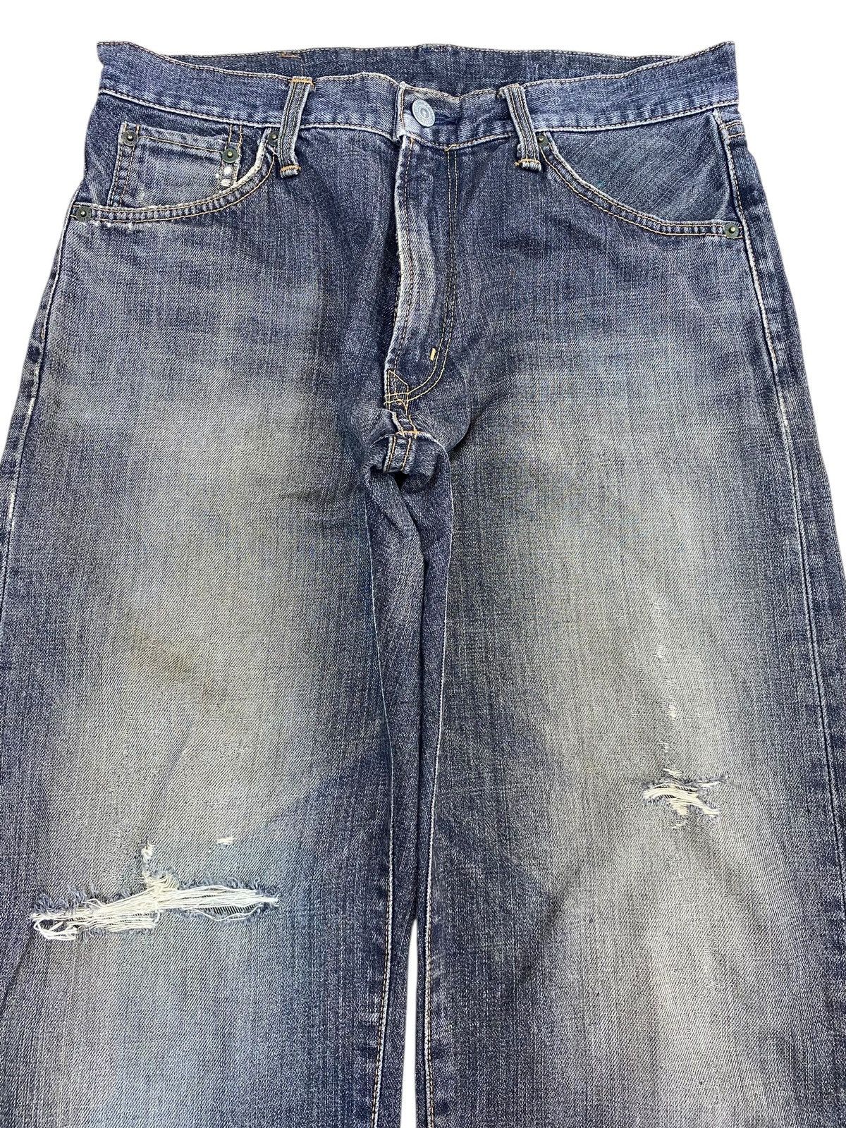Edwin Edwin Faded Wash Ripped Style Loose Jeans Size US 30 / EU 46 - 2 Thumbnail