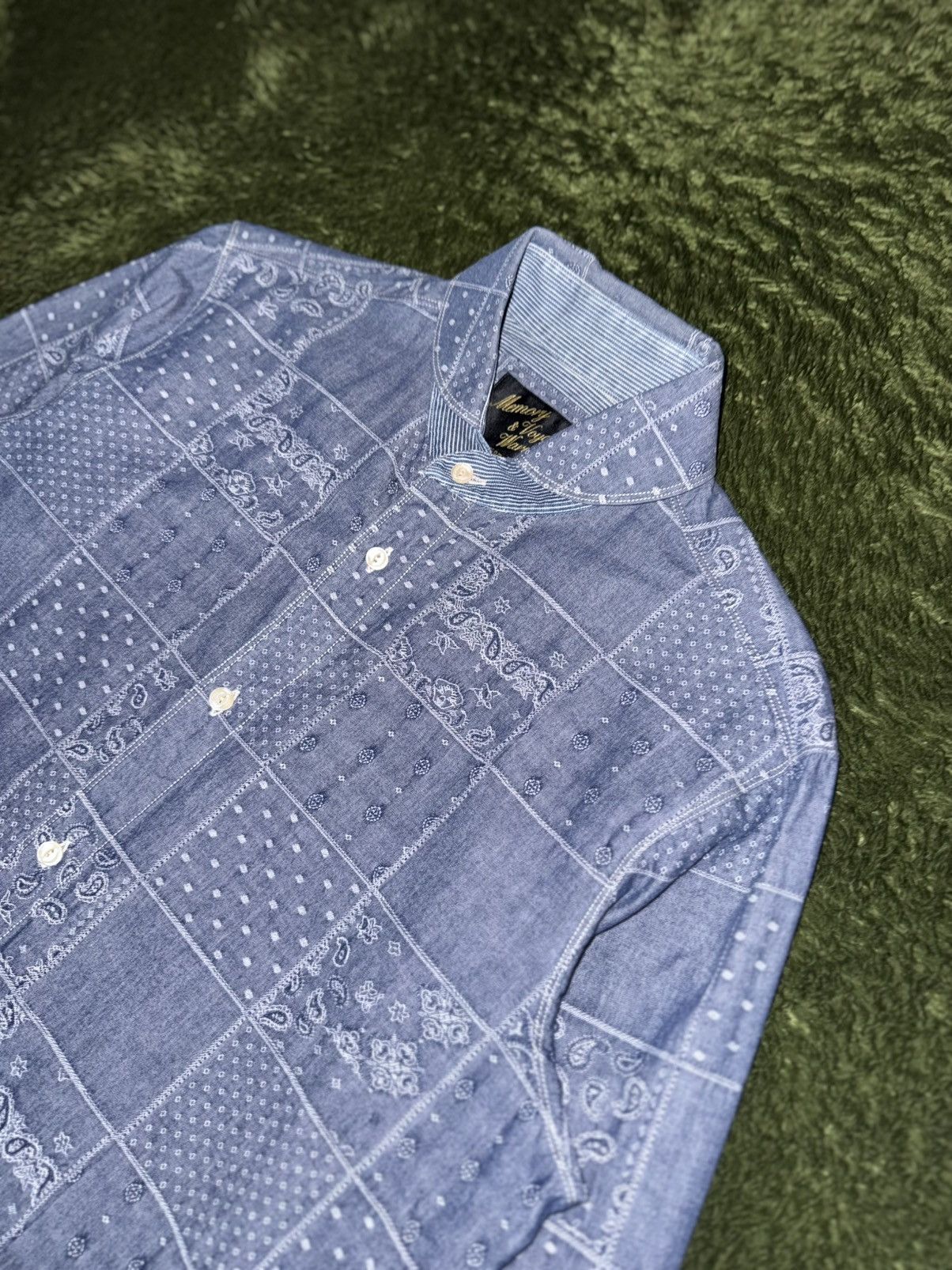 Japanese Brand [42] Customellow MVW Paisley Patchwork Chambray Shirt Size US L / EU 52-54 / 3 - 2 Thumbnail