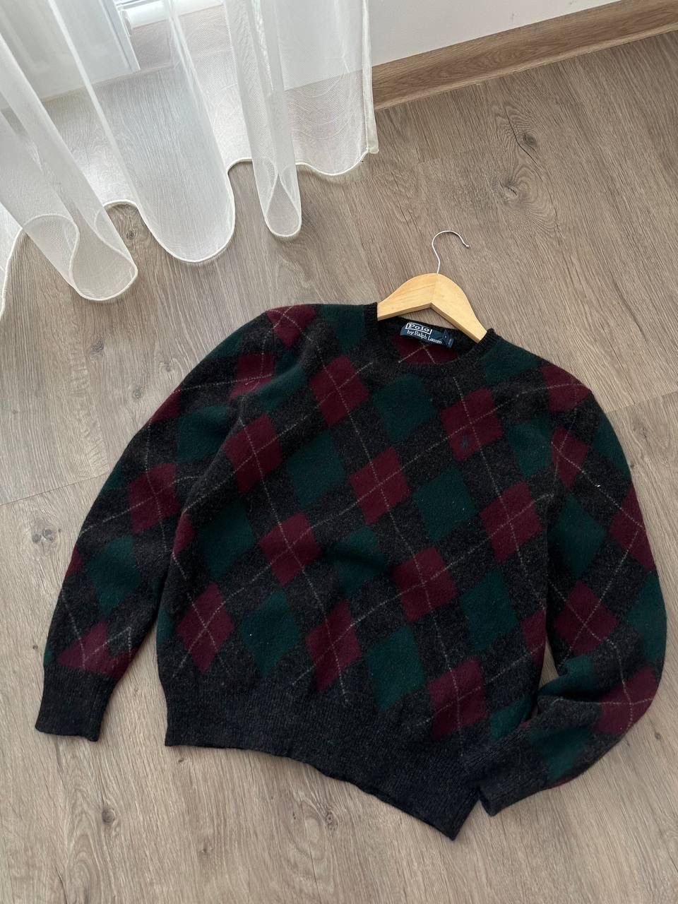 Polo Ralph Lauren × Vintage Vintage Polo Ralph Lauren Diamond W’s Sweater Lana Wool Size L / US 10 / IT 46 - 5 Thumbnail