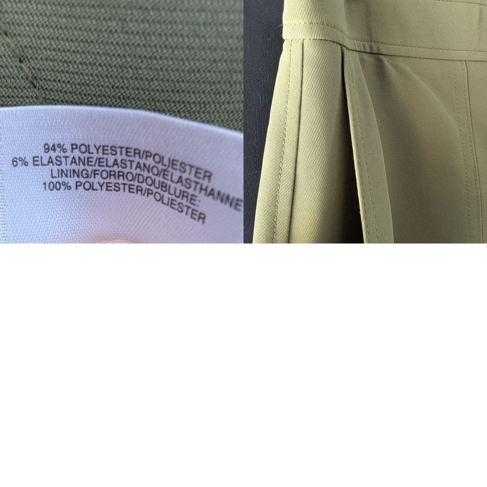 Anne Klein Anne Klein Olive Green Straight Leg Patch Pocket Trouser Pants Women's 10 Size 32" / US 10 / IT 46 - 8 Thumbnail