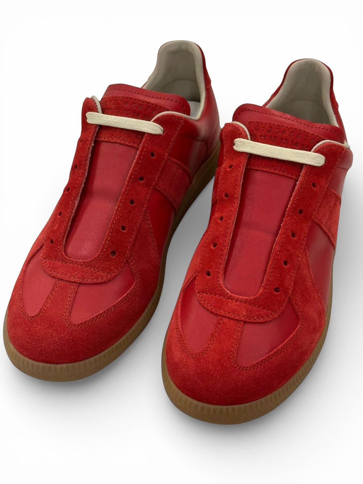 Maison Margiela Maison Margiela ReplicaRed Gum Leather Suede Low (Sz7 (40) Size US 7 / EU 40 - 4 Thumbnail