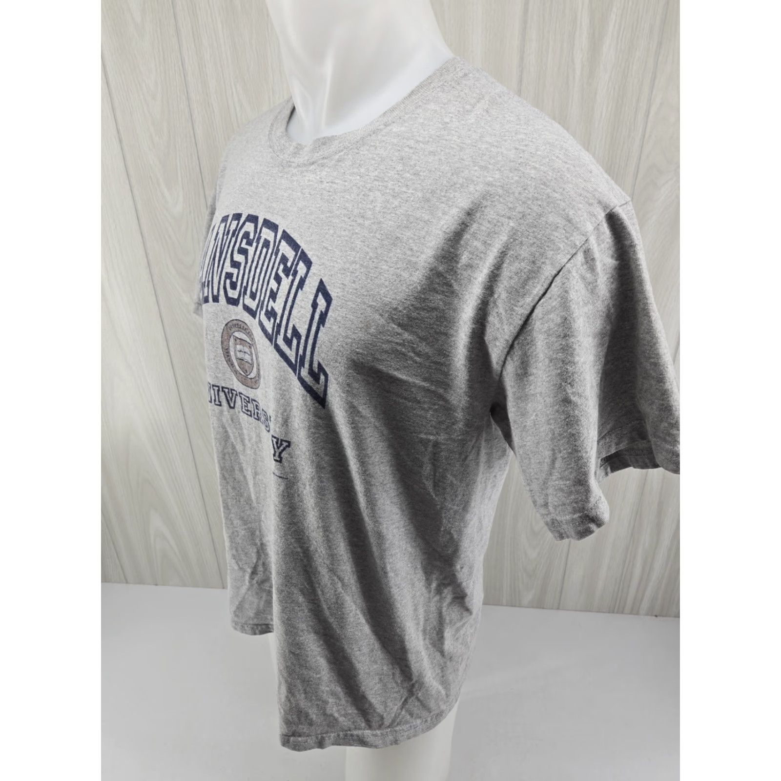 Gildan Lansdell University T Shirt Gray Large Mens Short Sleeve Cotton Blend Graphic Print N/A Size US L / EU 52-54 / 3 - 5 Thumbnail