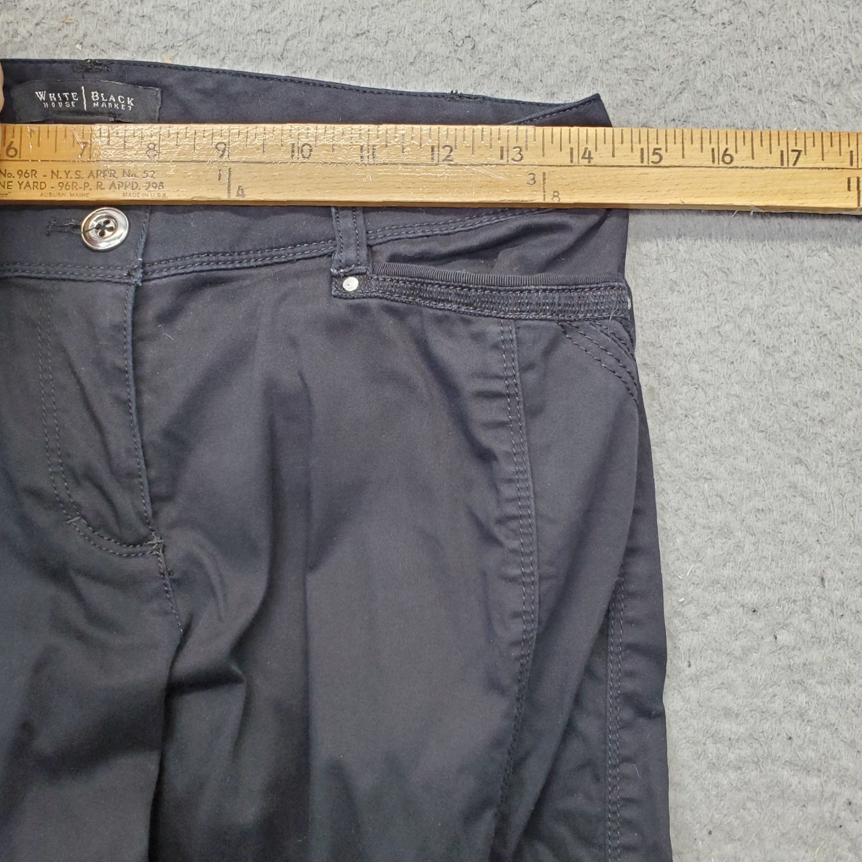 White House Black Market White House Black Market Pants Womens 0 Black Cotton Cargo Utility Flat Front Inseam 23" Regular Size 0 Mens? Size 25" / US 0 / IT 36 - 6 Thumbnail
