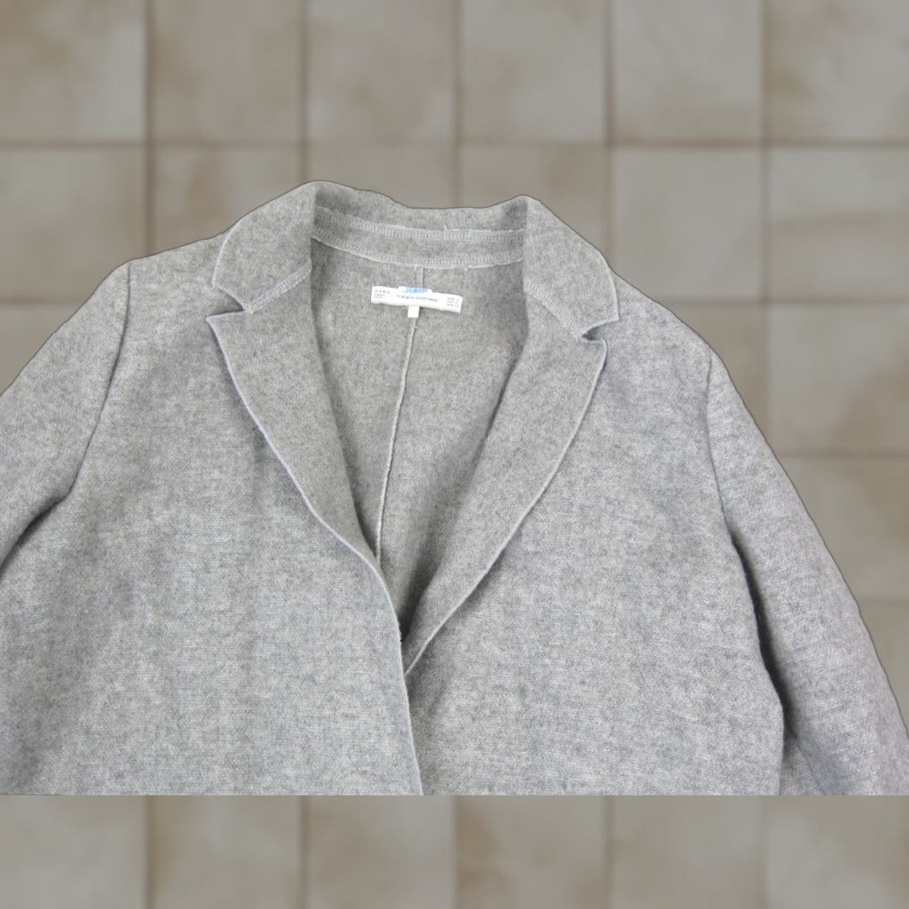 Zara Zara Trafaluc Jacket Womens L Gray Wool Blend Overcoat Long Classic Winter Overcoat Jacket Size L / US 10 / IT 46 - 1 Thumbnail