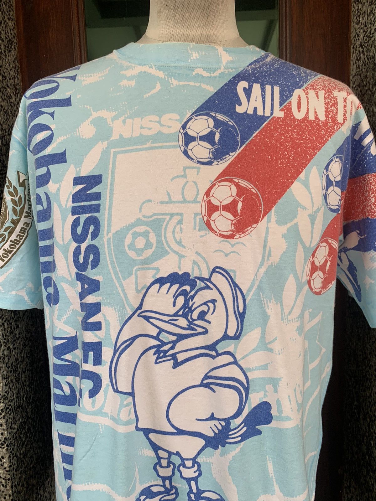 Japanese Brand × Vintage Vintage 90s Nissan FC Yokohama Marinos J League T shirt Size US M / EU 48-50 / 2 - 2 Thumbnail