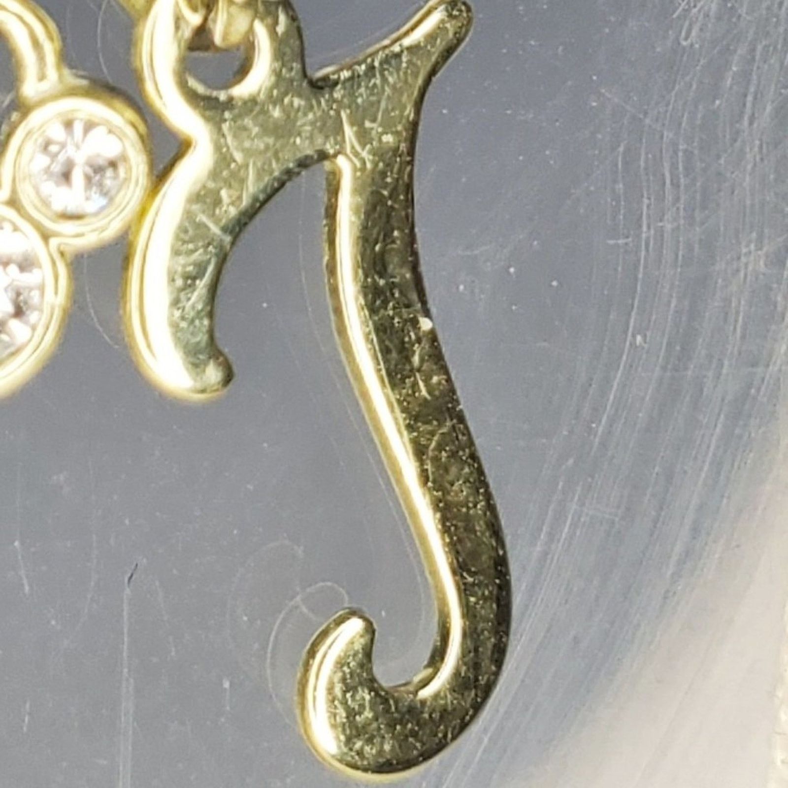 Disney Disney Mickey White Rhinestone & Gold Initial J Necklace Size ONE SIZE - 3 Thumbnail
