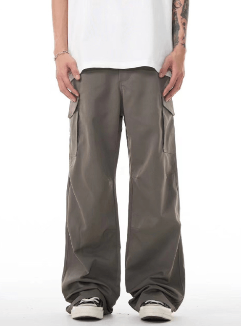 Japanese Brand × Jean Men's gray American casual all-match flared work trousers Size US 32 / EU 48 - 3 Thumbnail