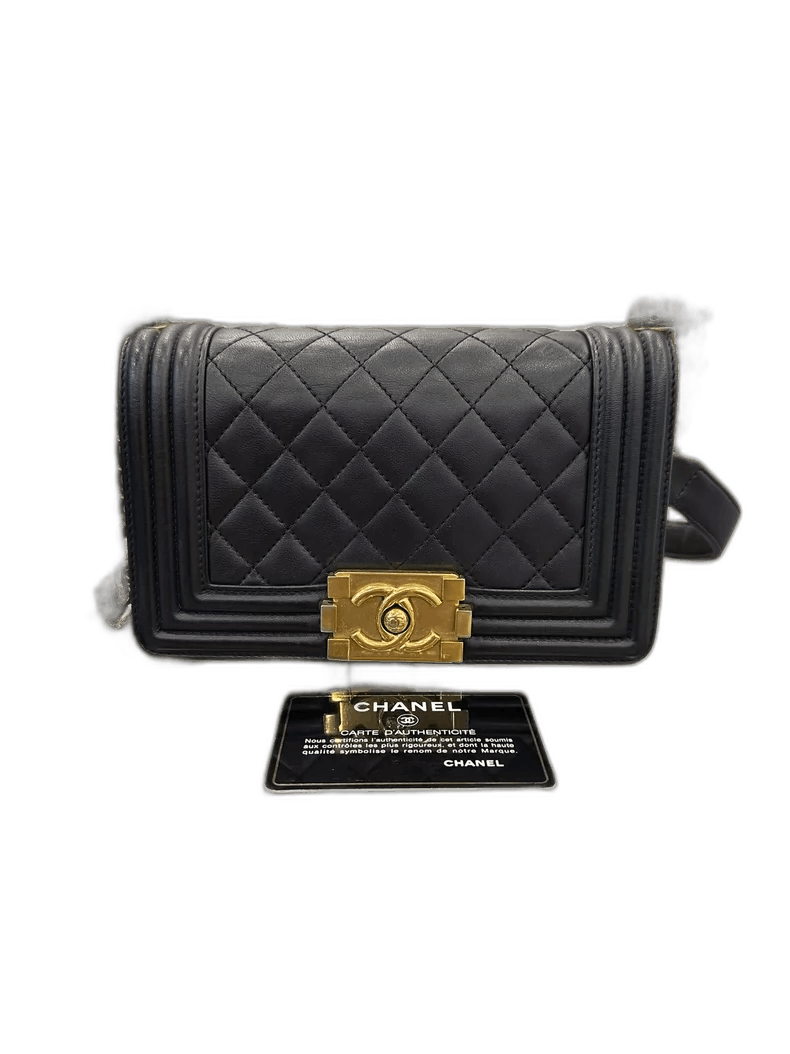Chanel Chanel Black Gold Leboy Leather Shoulder Bag-yf Size ONE SIZE - 1 Thumbnail