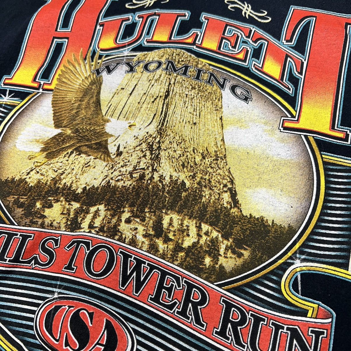 Vintage Motorcycle Tee Shirt Devils Tower Run Hulett Wyoming Biker Size US XL / EU 56 / 4 - 12 Thumbnail