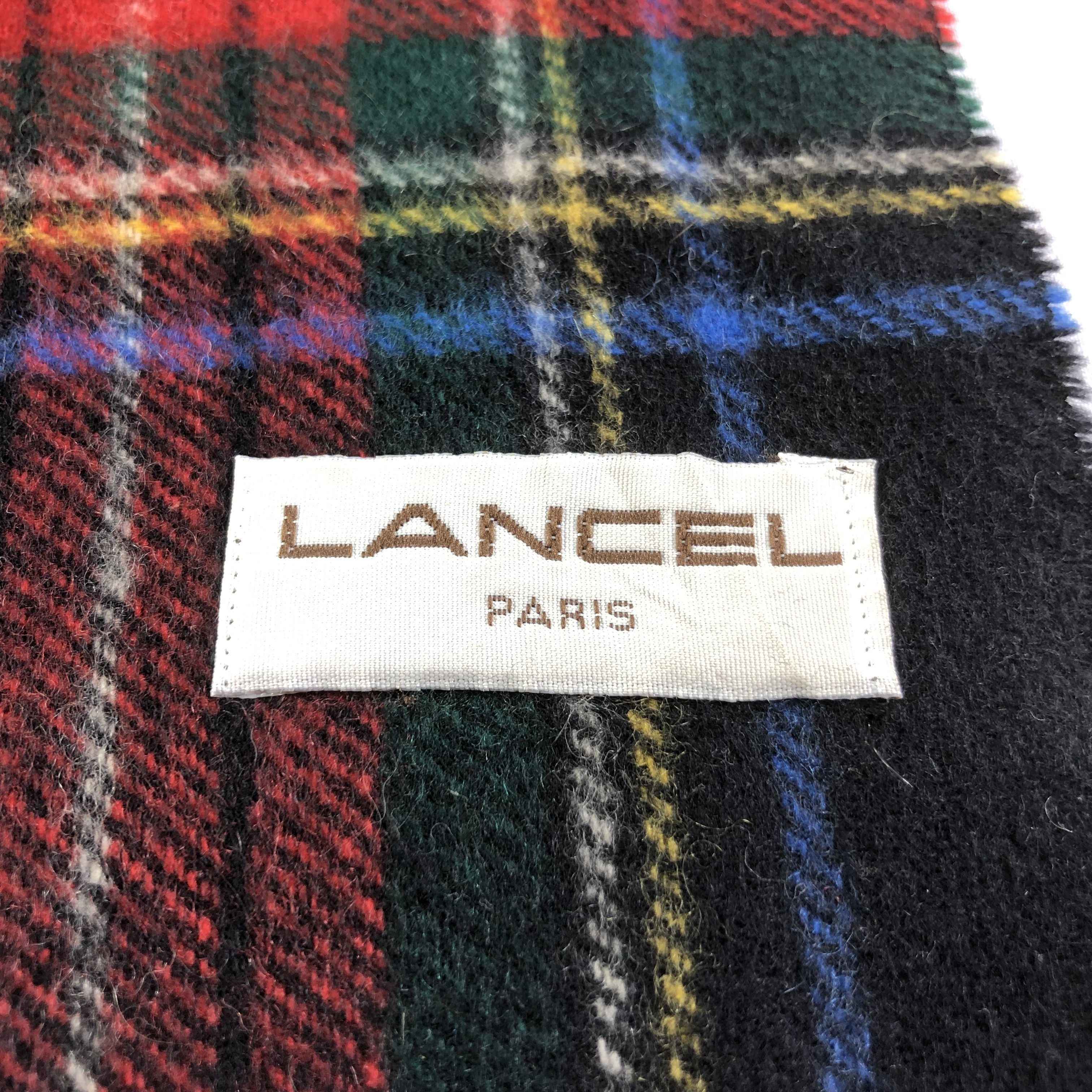 Lancel Lancel Tartan Wool Scarf Muffler V1399 Size ONE SIZE - 4 Thumbnail